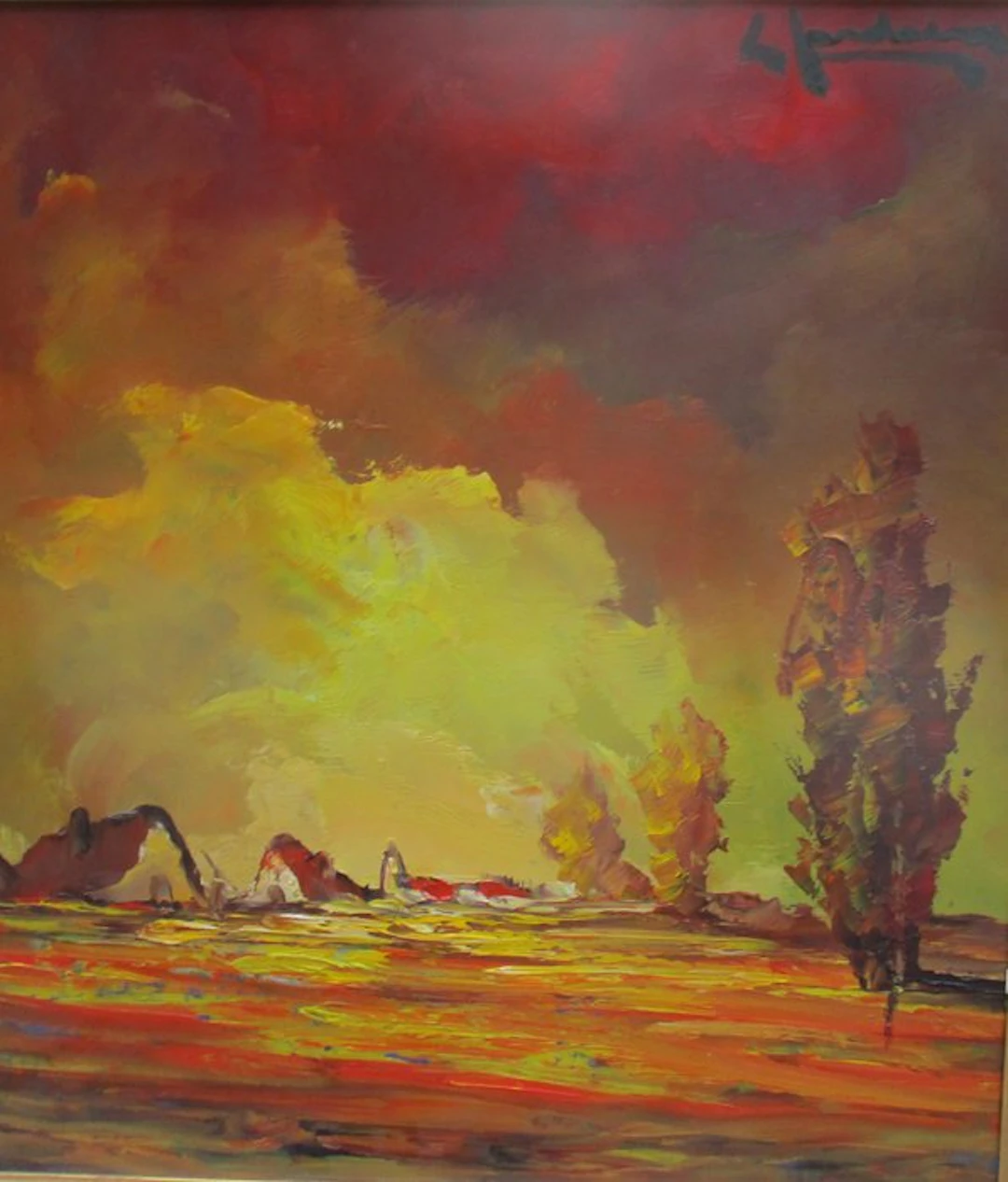 Leo Jordaens (1944-2000) - Zomerlandschap in Vlaanderen