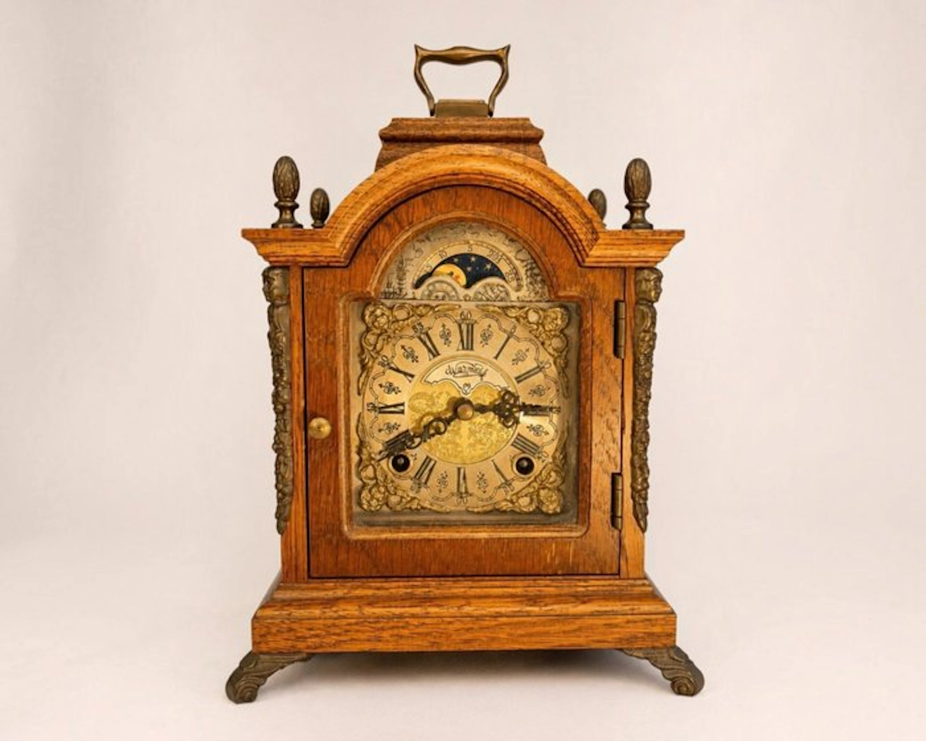 Table clock - Warmink / Wuba - Wood, Brass, Steel - 1960-1970