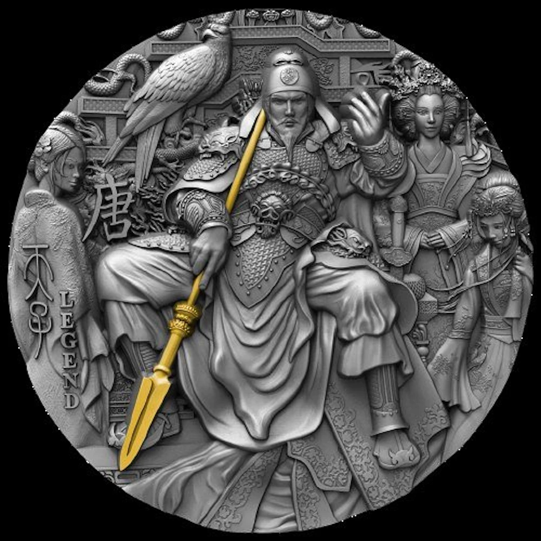 Niue. 5 Dollars 2023 Taizong of Tang- Legends of the Great Chinese Emperors