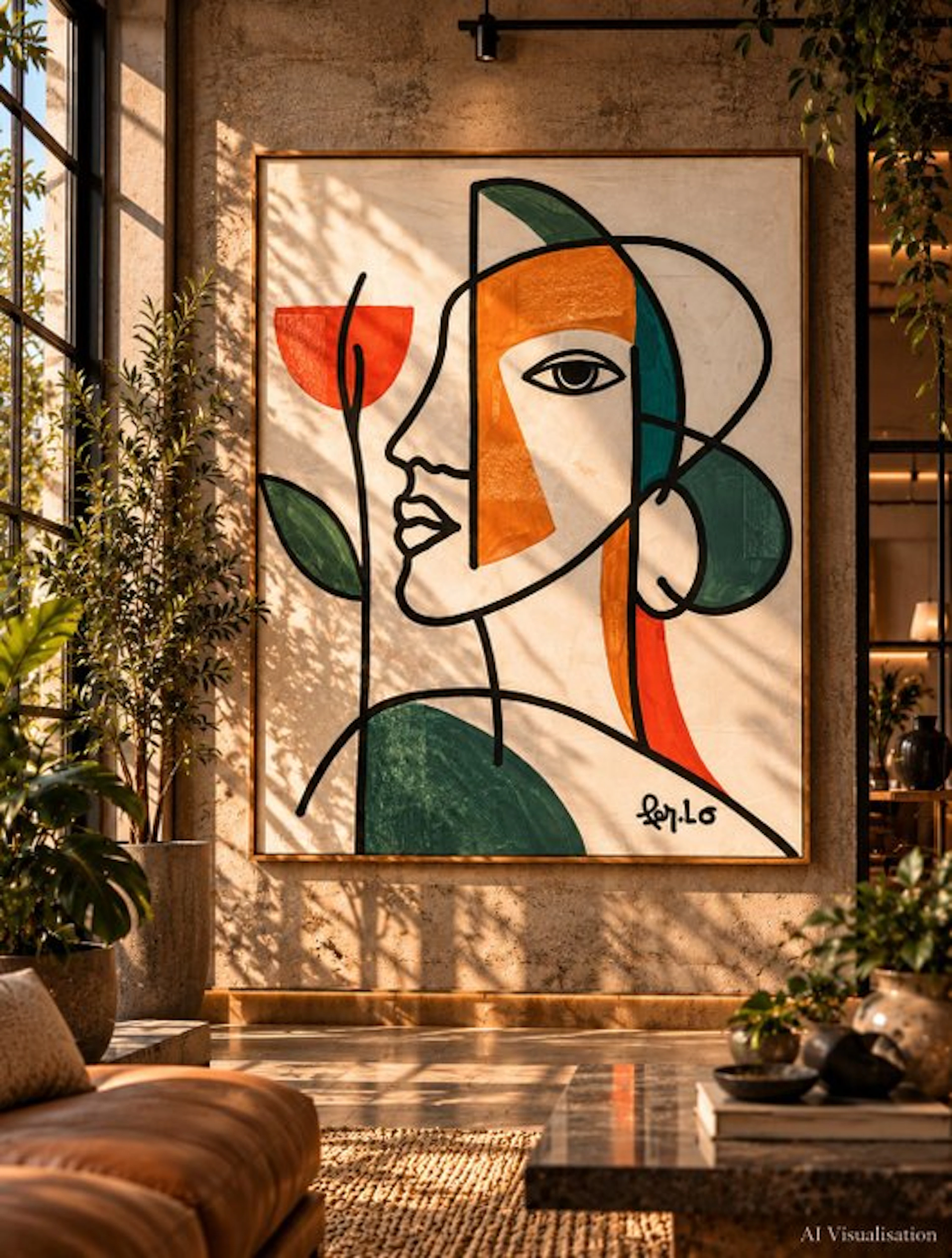 Claudia Fer.Lo - Garden Within - Acrylic on canvas 100 x 80 cm "XL"