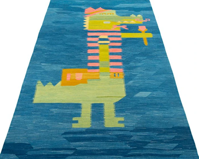 Handwoven designer Kilim – collector's piece. - Kelim - 200 cm - 124 cm