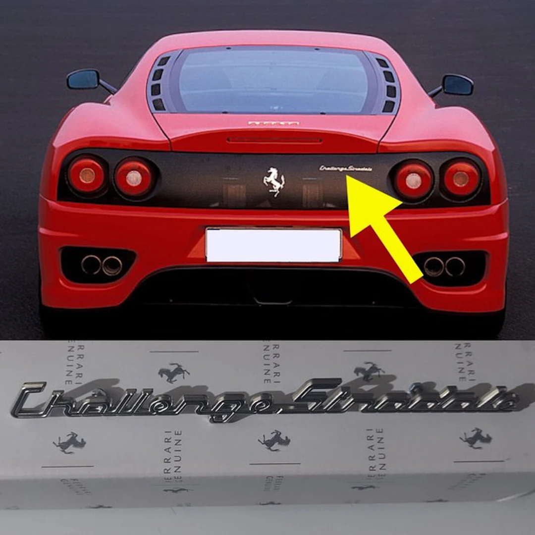 Ferrari Challenge Stradale Original Emblem logo script...