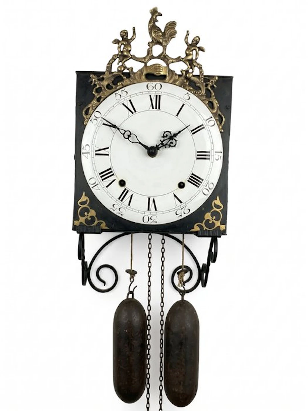 Comtoise clock - comtoise klok - Antique - Cast brass