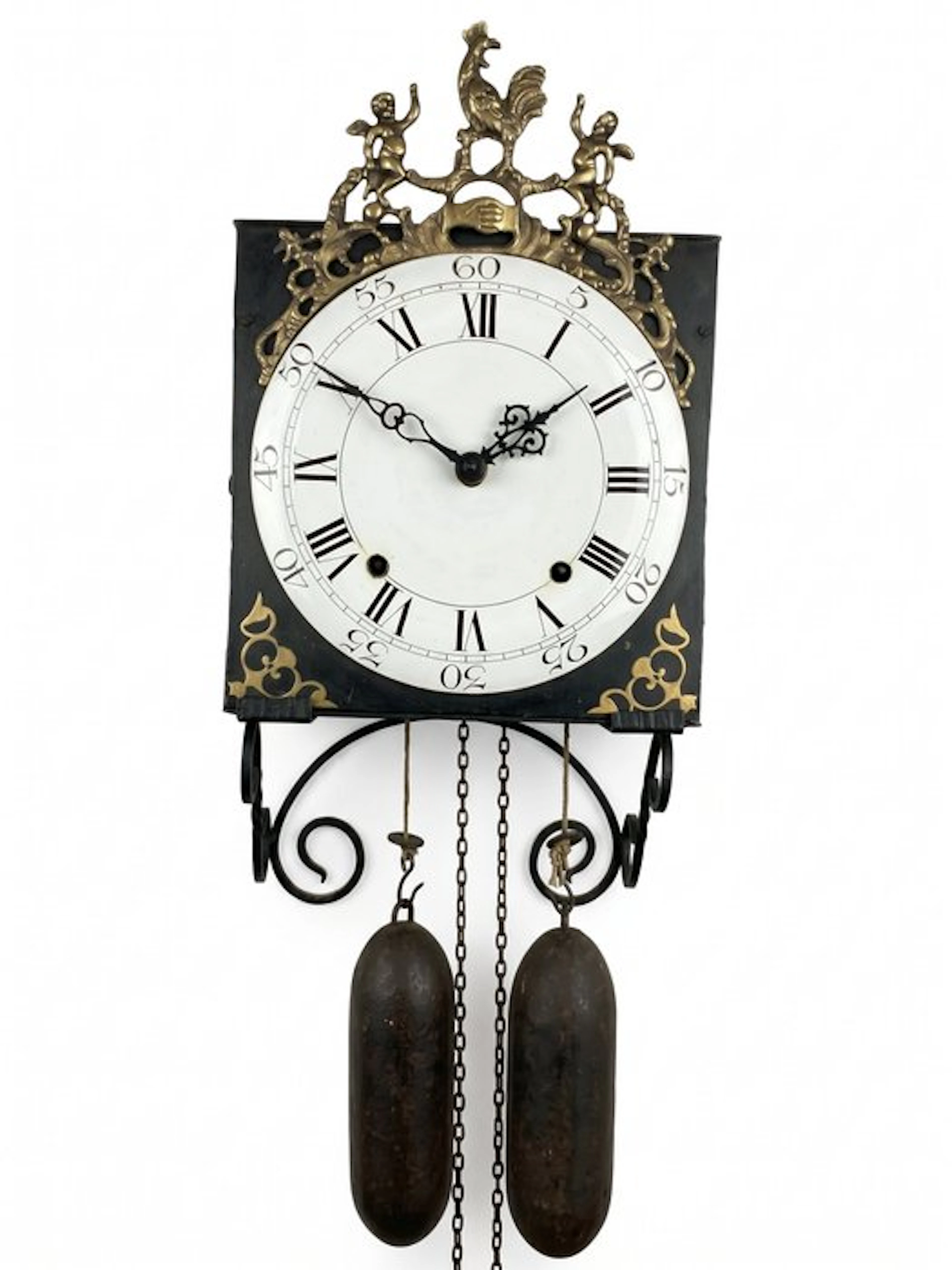 Comtoise clock - comtoise klok - Antique - Cast brass