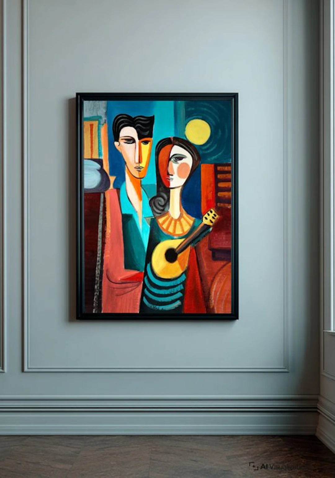 E. Pérez Lezcano - Pareja bajo la luna XL (No Reserve)