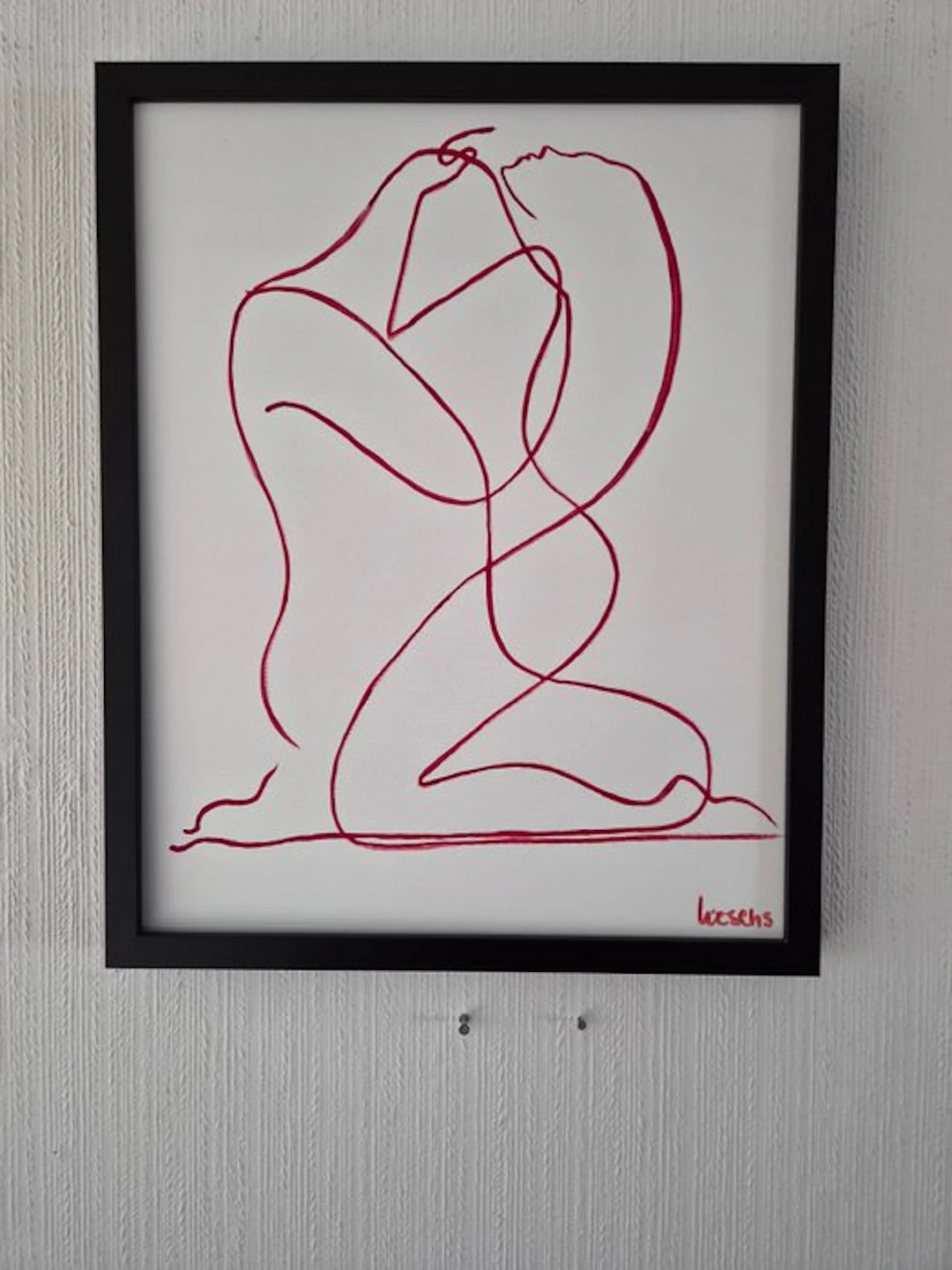 Liesens - So in love with you (handpainted on canvas) met lijst