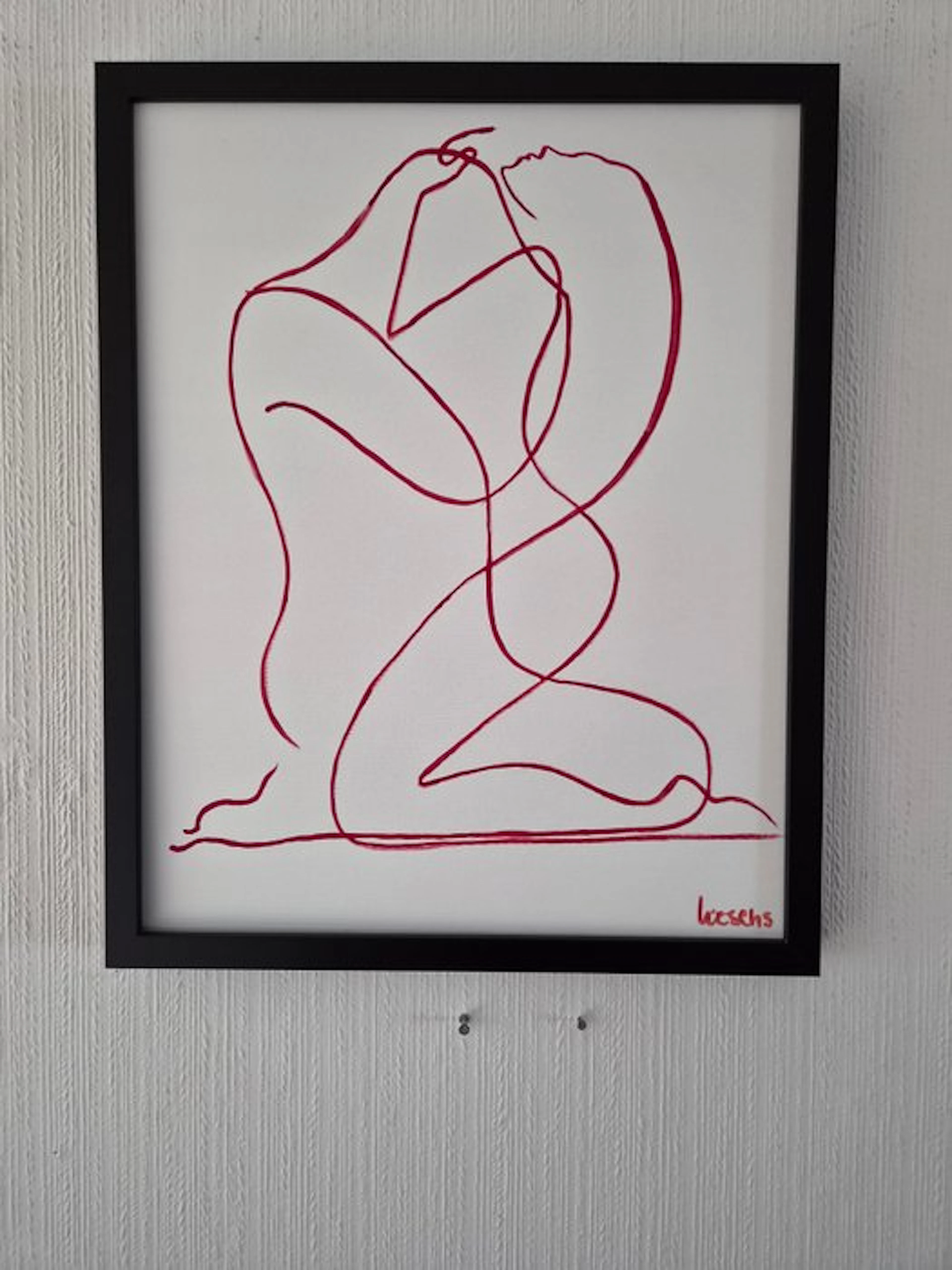 Liesens - So in love with you (handpainted on canvas) met lijst