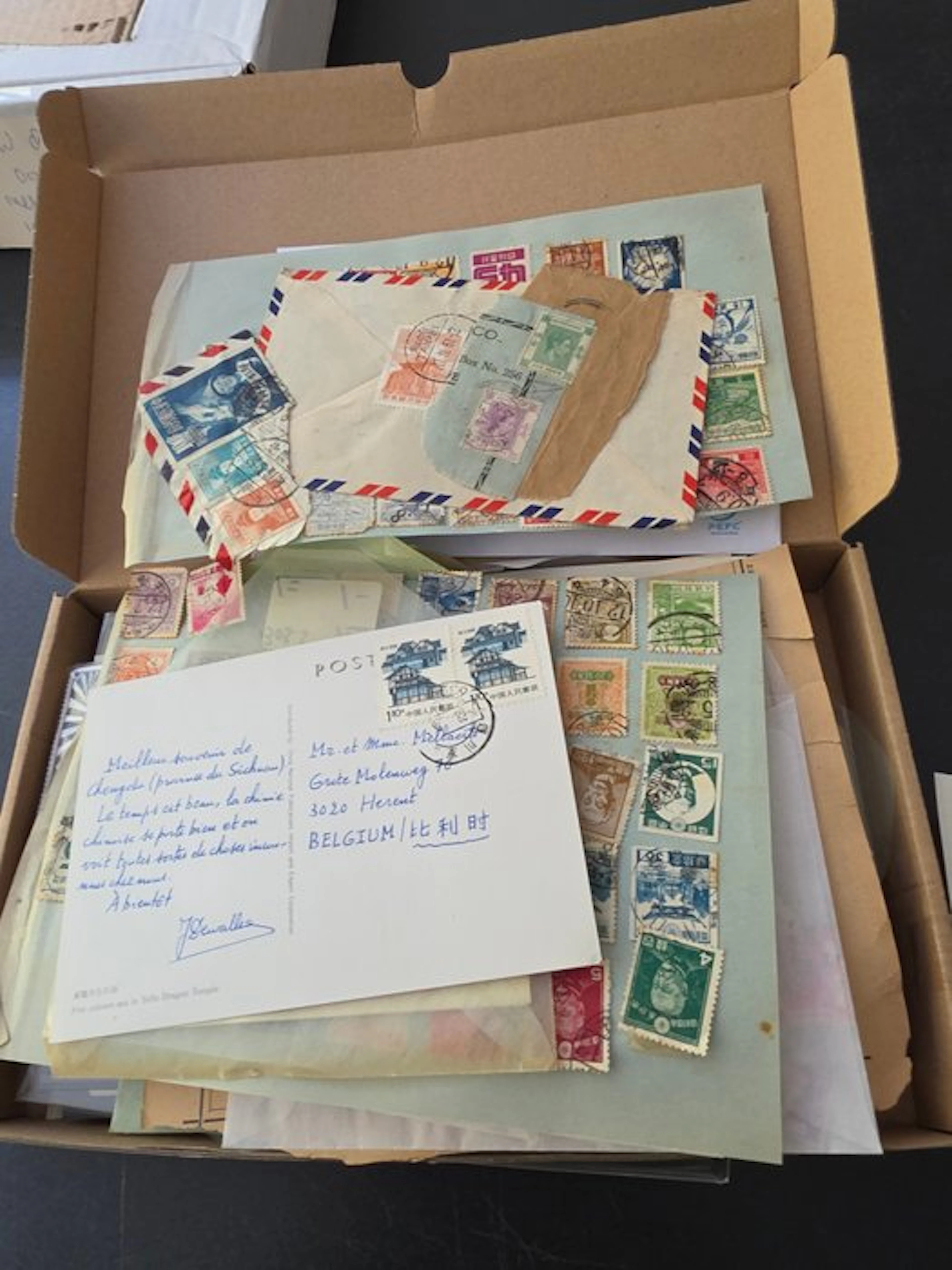 Asia 1870/1990 - various Asian countries in envelopes, cards and bags