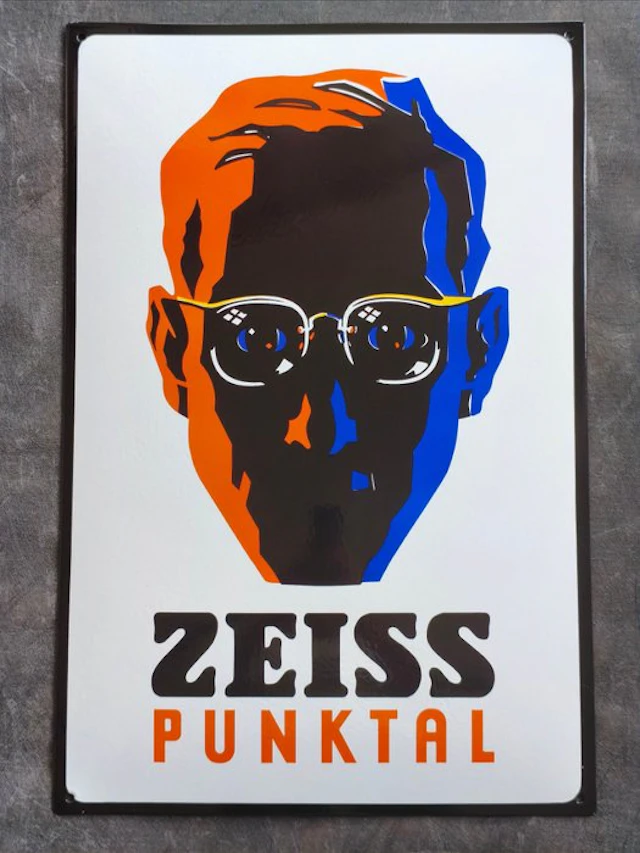 Carl Zeiss - Optik Carl Zeiss Punktal enamel sign Emailschild Emaille Schild