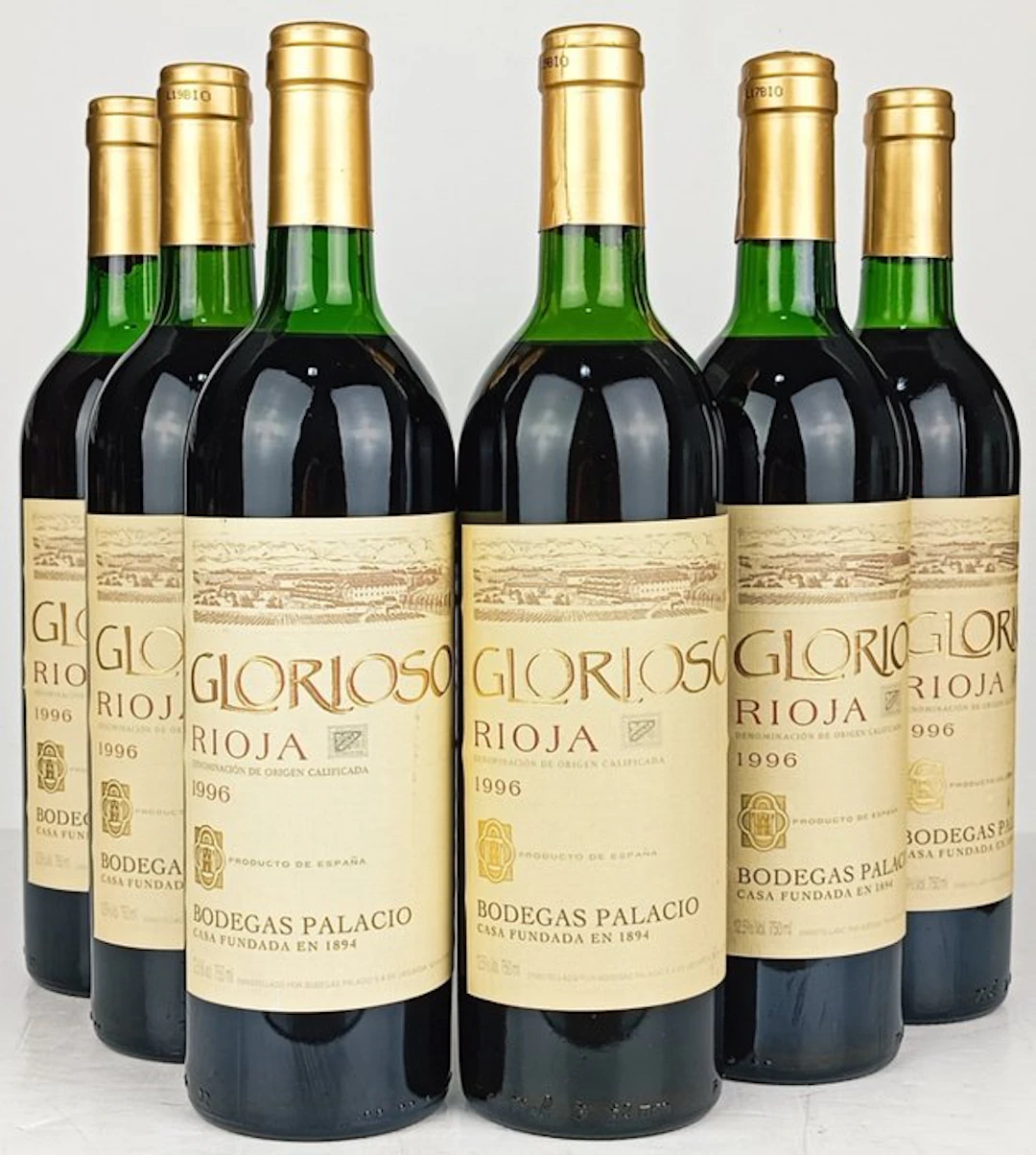 1996 Bodegas Palacio Glorioso - Rioja Crianza - 6 Bottles (0.75L)