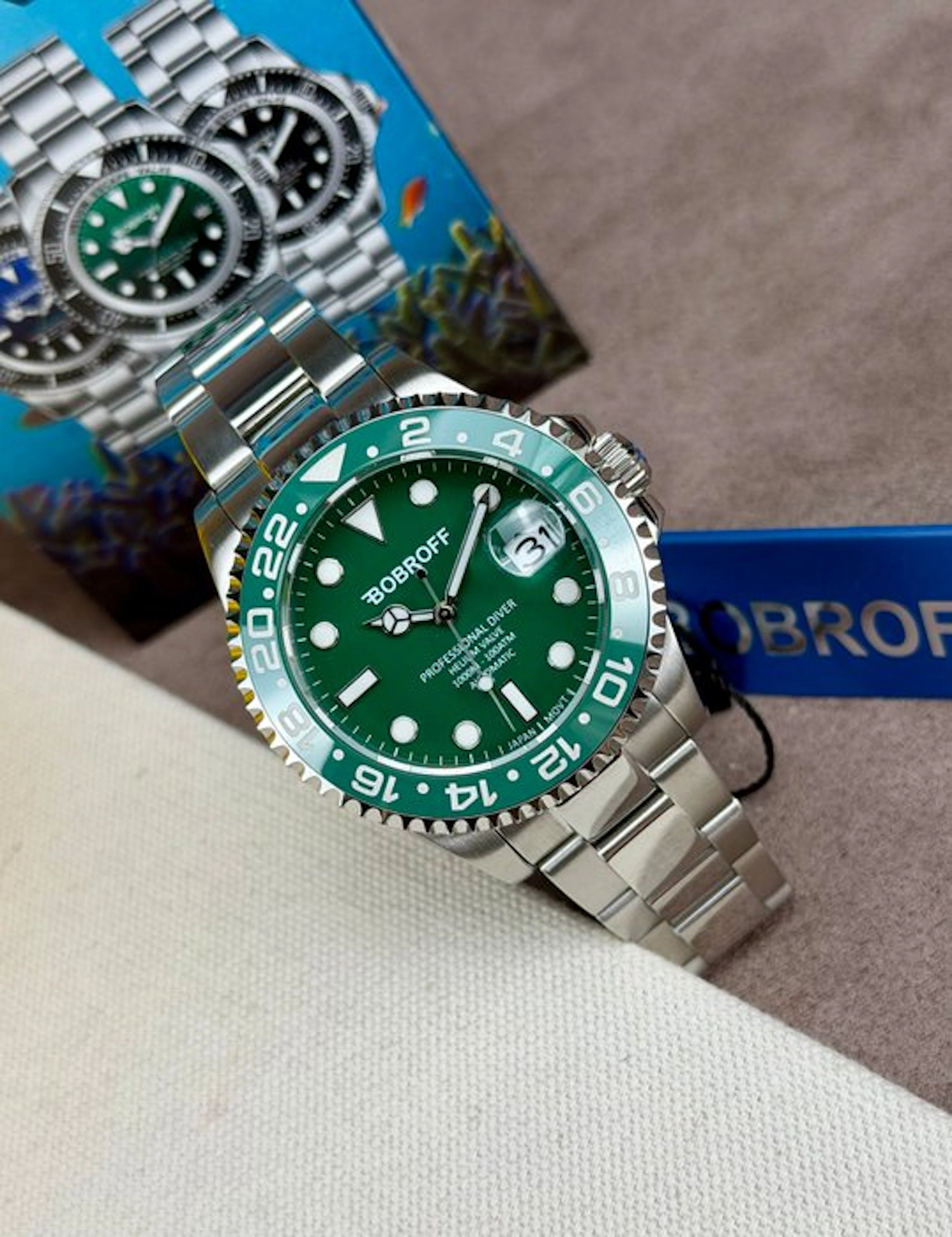Bobroff - Diver Automatic Date Green - BF0005 - Men - 2020-2025