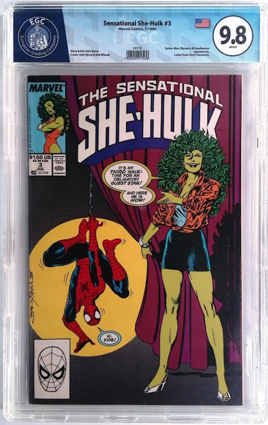 Sensational She-Hulk #3 - EGC 9.8 - 1 Graded comic - First edition - 1989