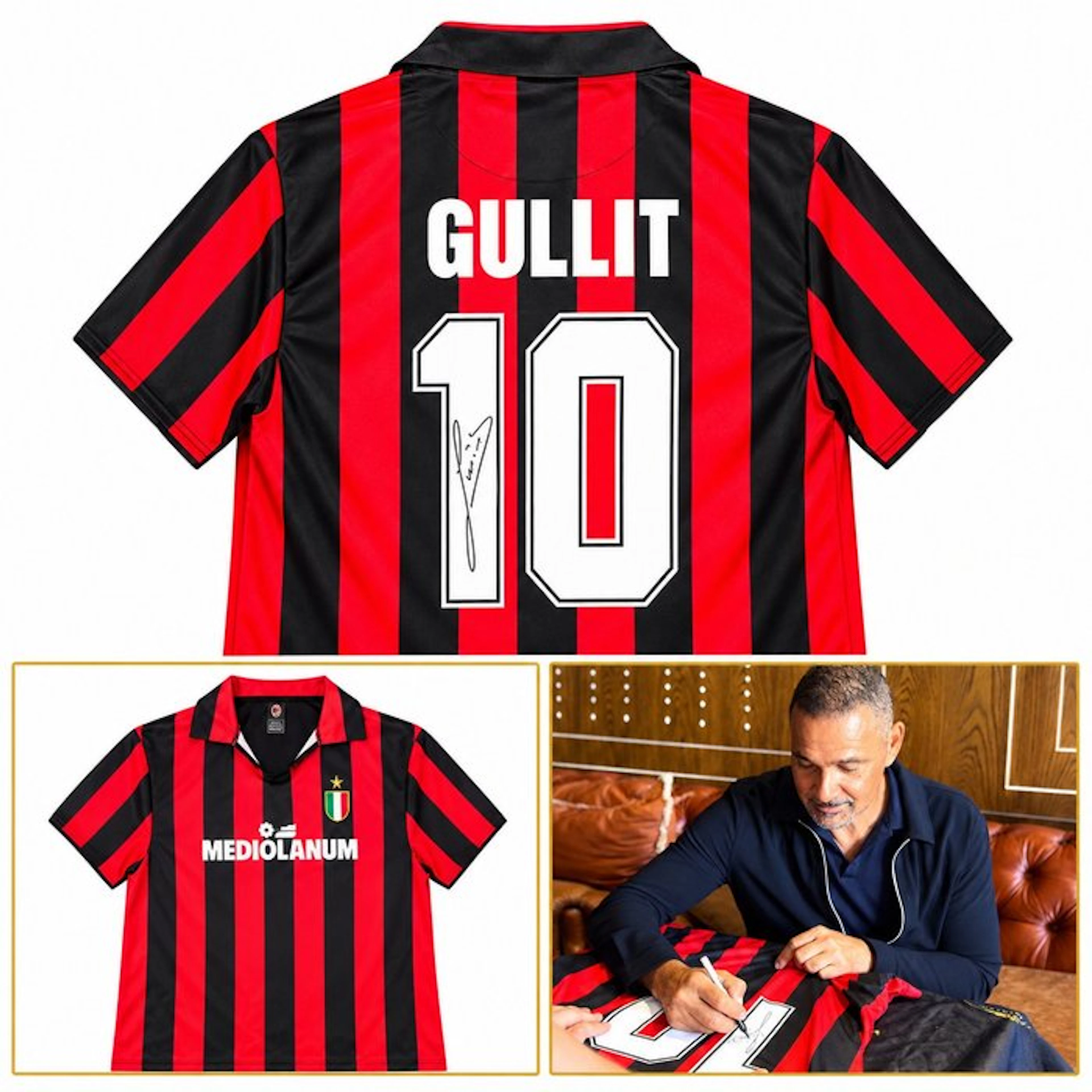 AC Milan - European Football League - Ruud Gullit Signed...