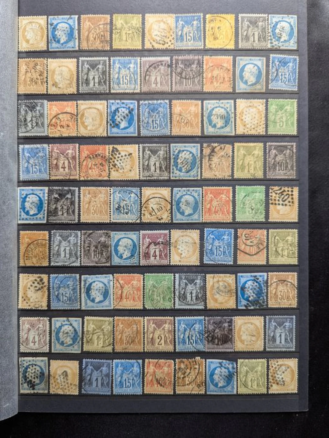 France 1850/1899 - Collection of 162 classics - Types Cérès - Napoléon - Sage