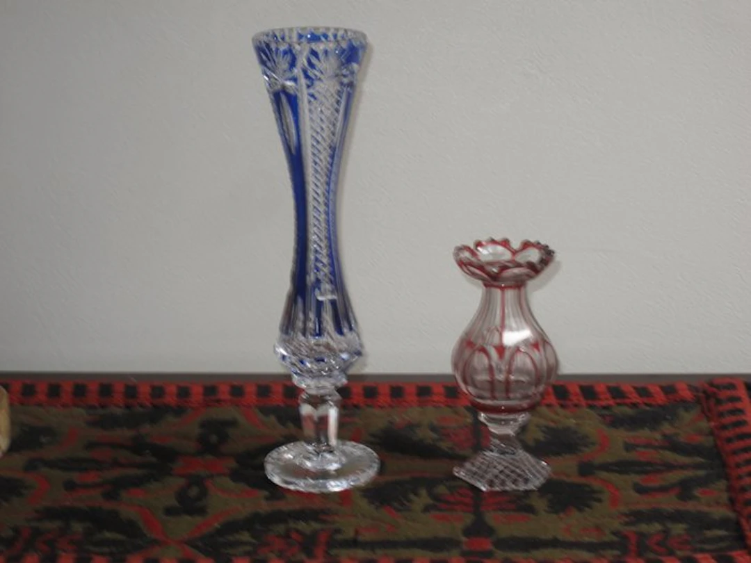 Val Saint Lambert - Val Saint Lambert - Vase (2) - Crystal - 2 vases val