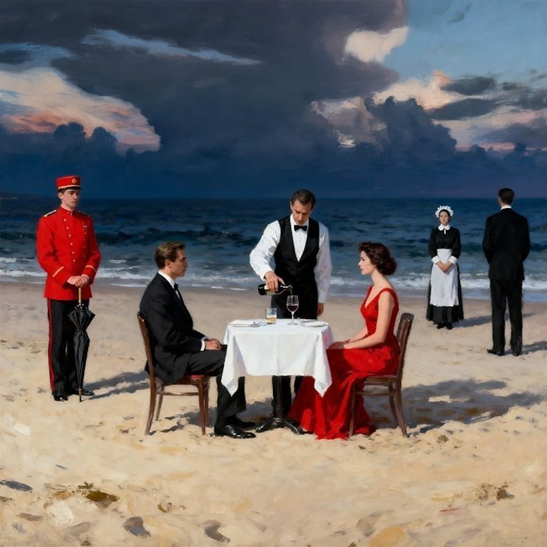 Le Yack (1972) - Dinner by the Sea - Hand signed
