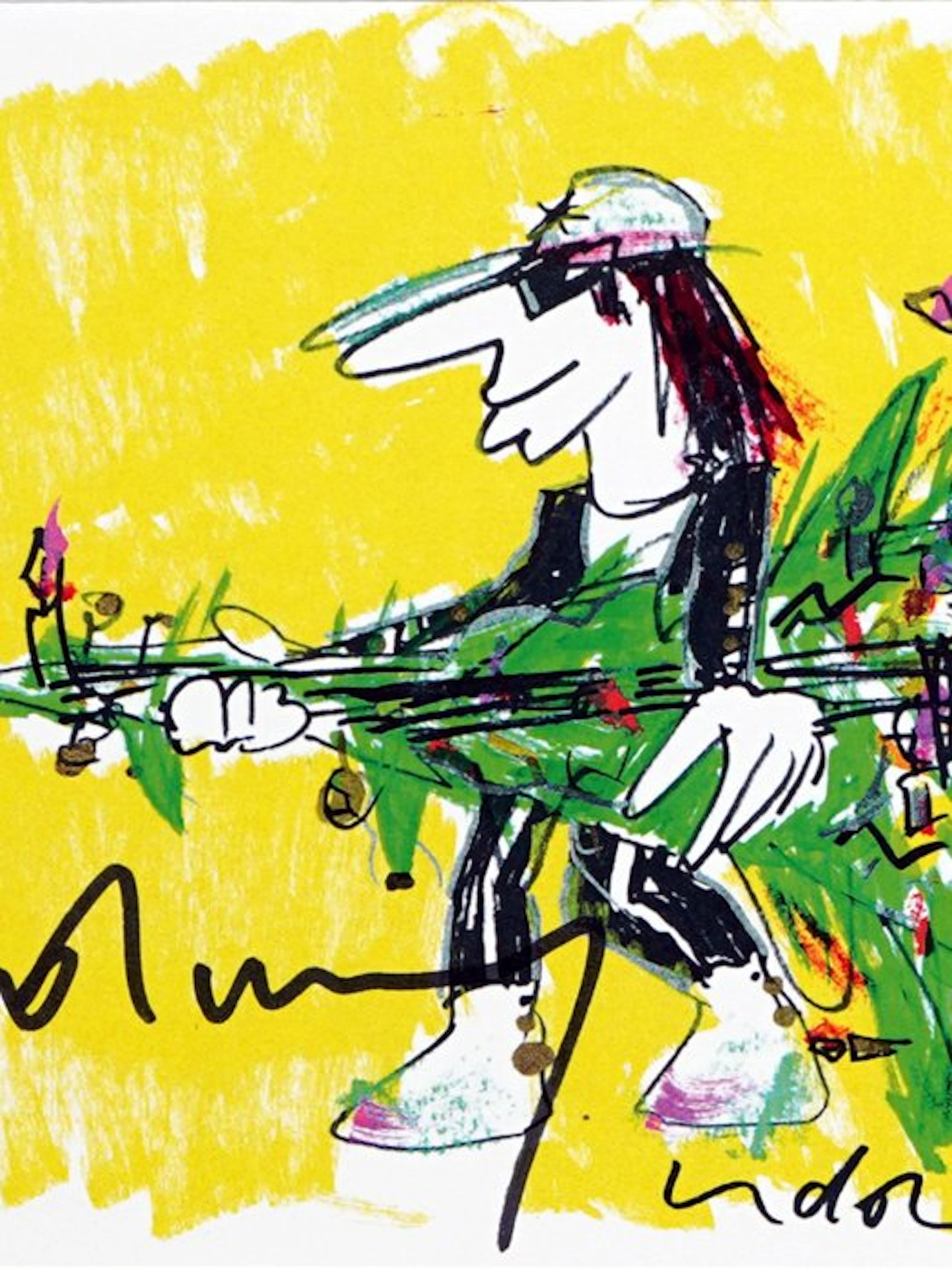 Udo Lindenberg (1946) - X-Guitar / X-Mas Rock - signier - gerahmt