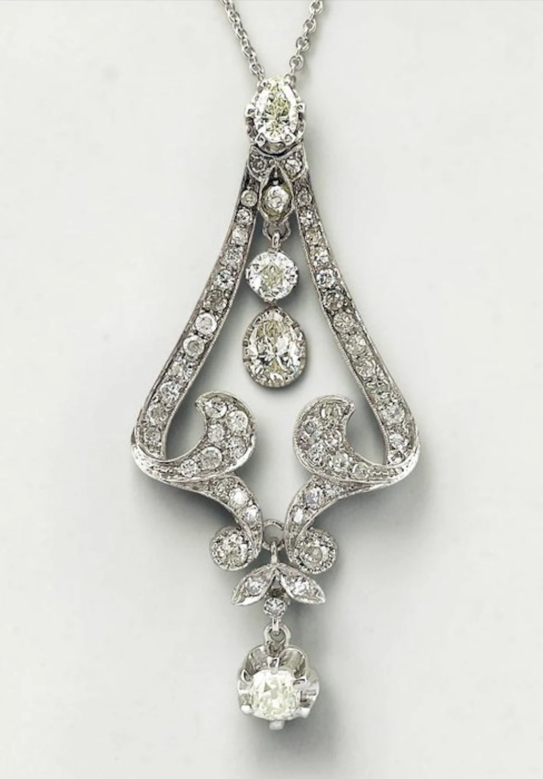Necklace - 18 kt. White gold Diamond (Natural)