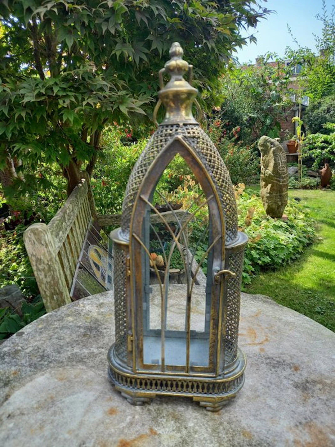 Lantern - "Candle Lantern" - 46 cm - Glass, Metal