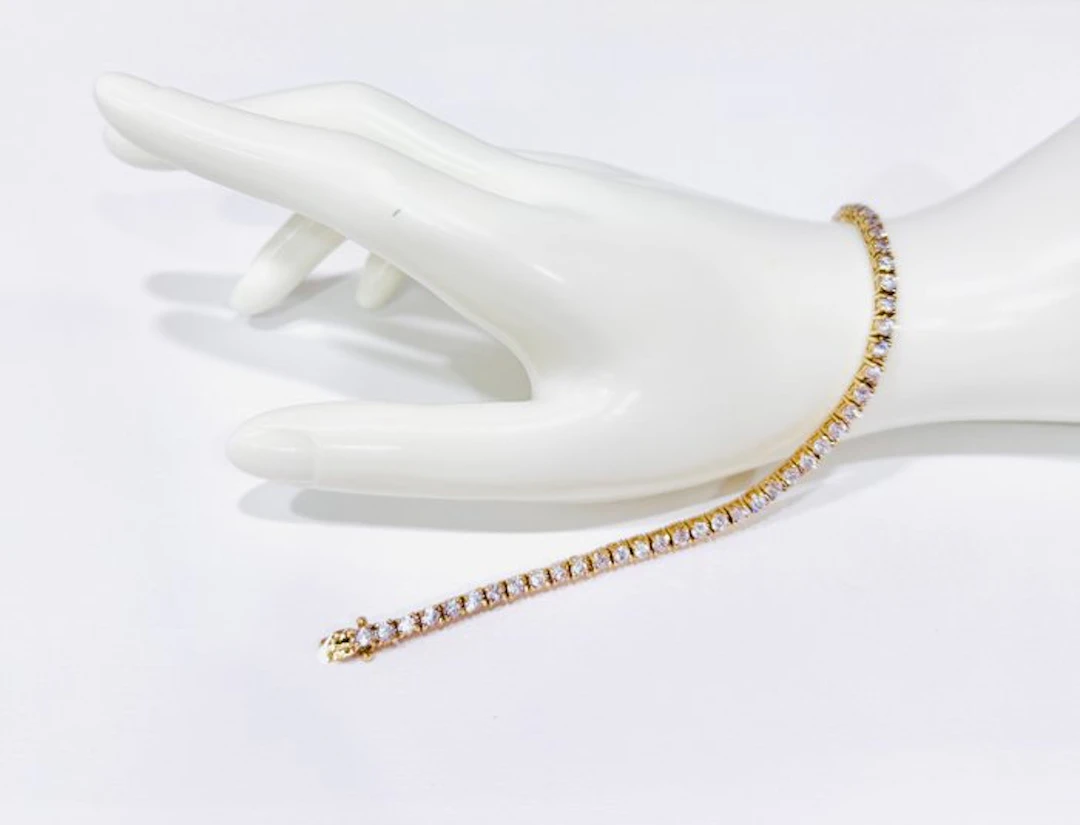 No reserve price - Tennis bracelet Silver - Sapphires
