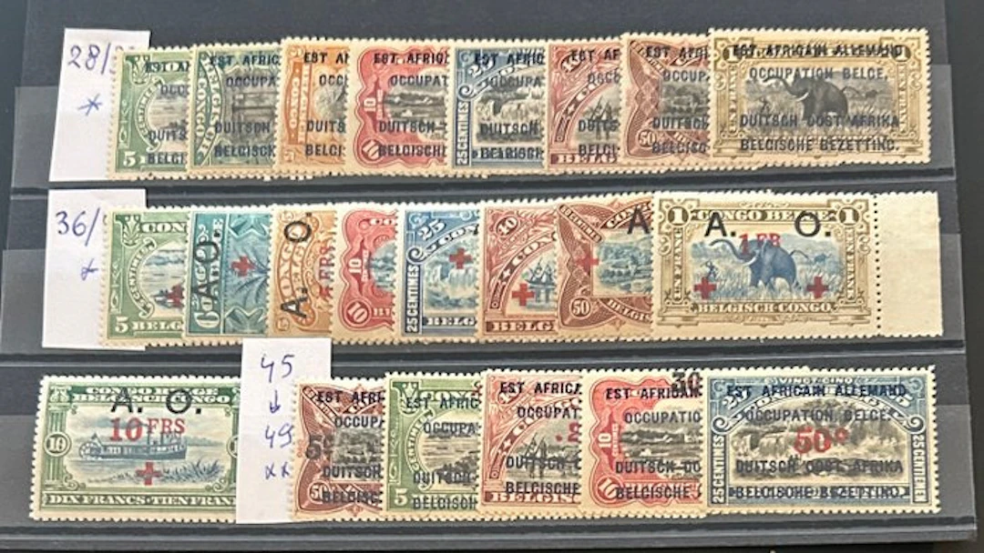 Ruanda-Urundi 1916/1922 - Three complete series