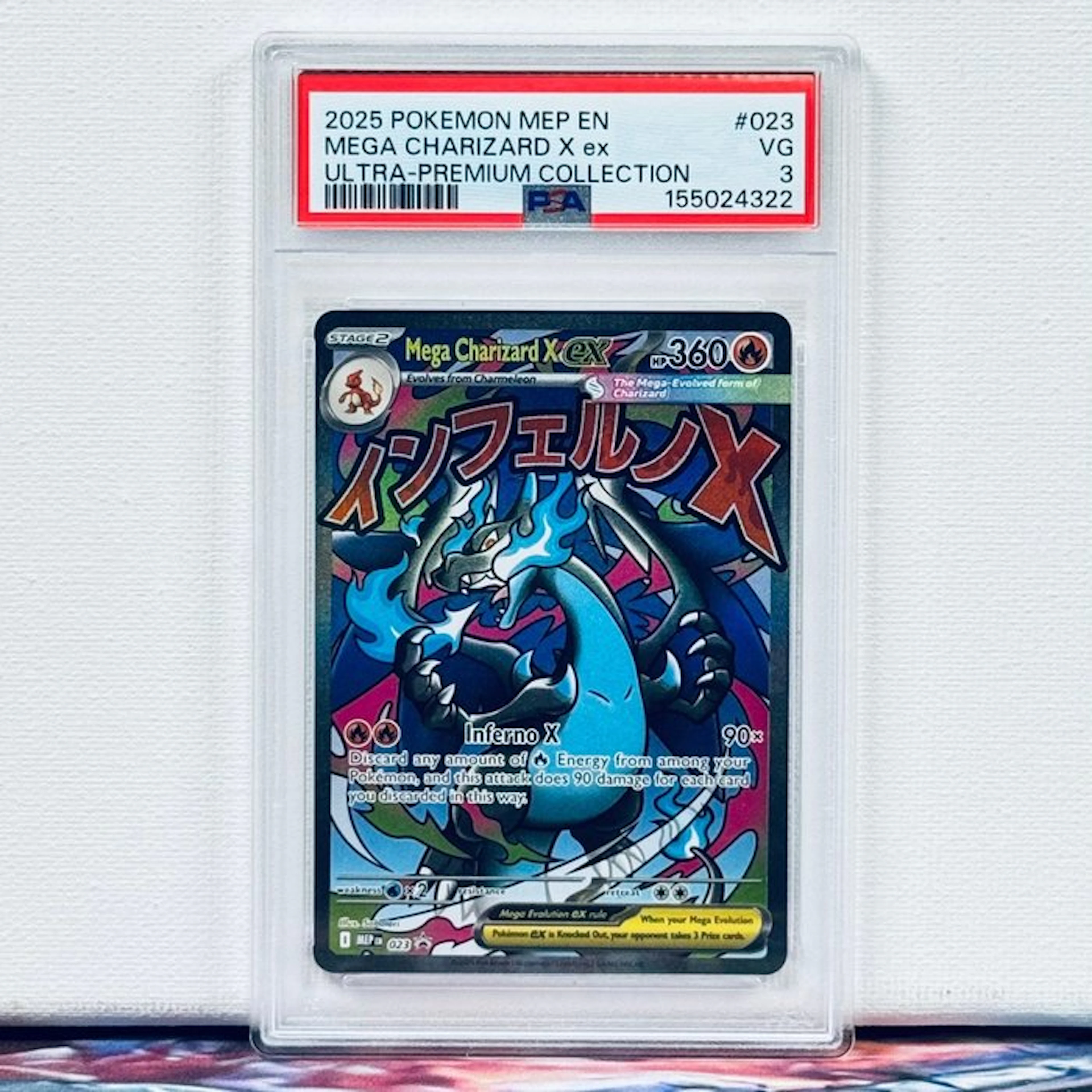 Pokémon Graded card - Mega Charizard X ex #023 2025...