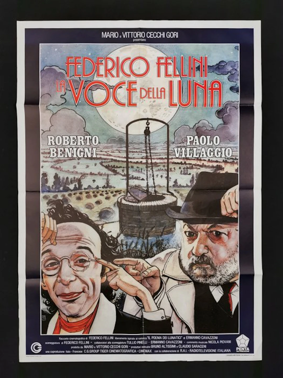 4 Federico Fellini movie posters - Roberto Benigni...