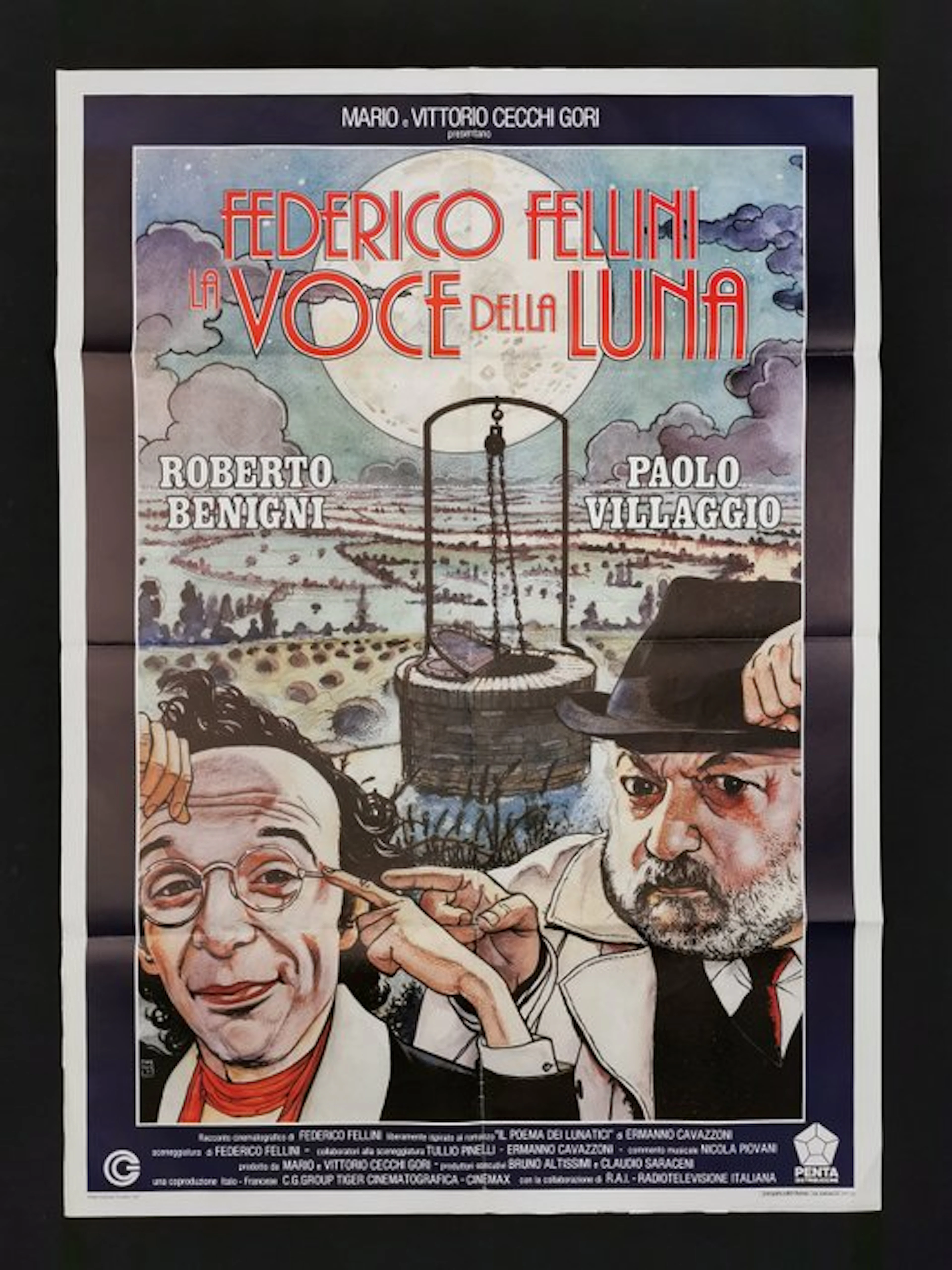 4 Federico Fellini movie posters - Roberto Benigni...
