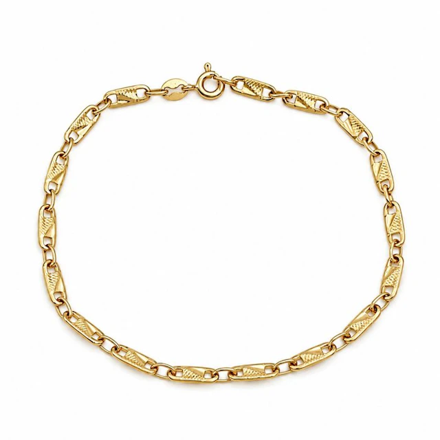 Bracelet - 18 kt. Yellow gold - Made in Italy - Handmade
