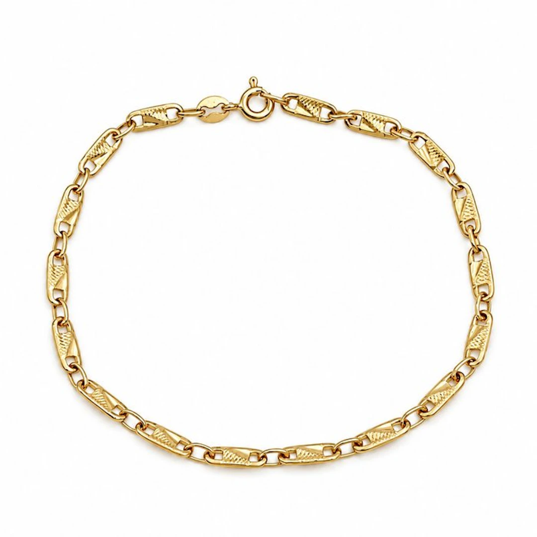 Bracelet - 18 kt. Yellow gold - Made in Italy - Handmade