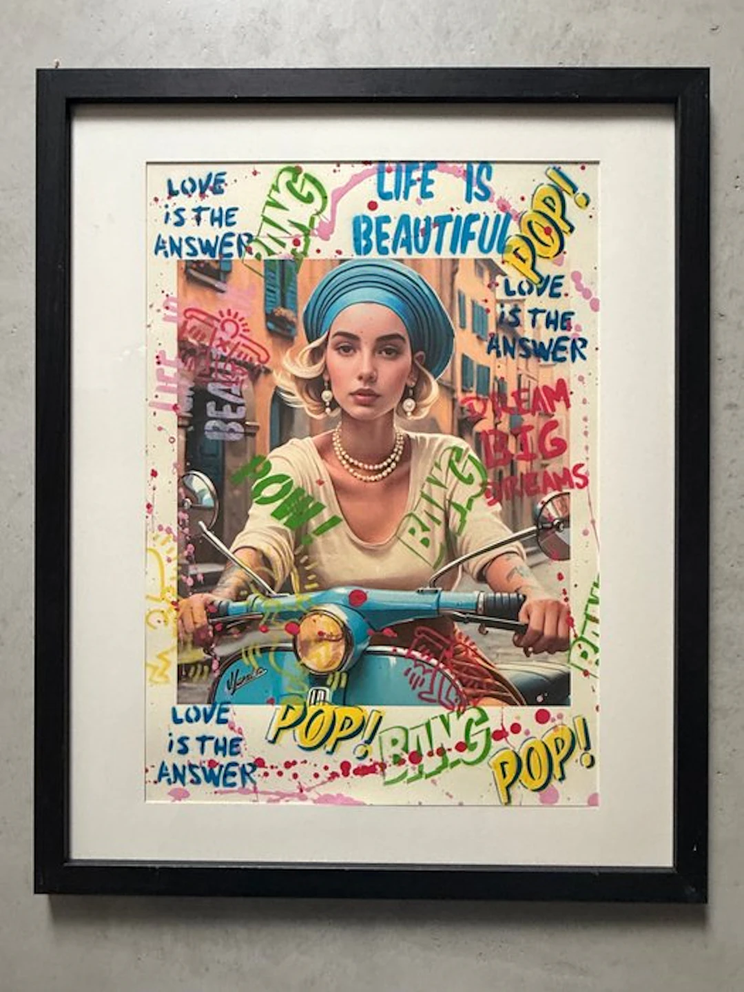 Koen Betjes (1992) - Vespa Girl meets POP (handfinished print)