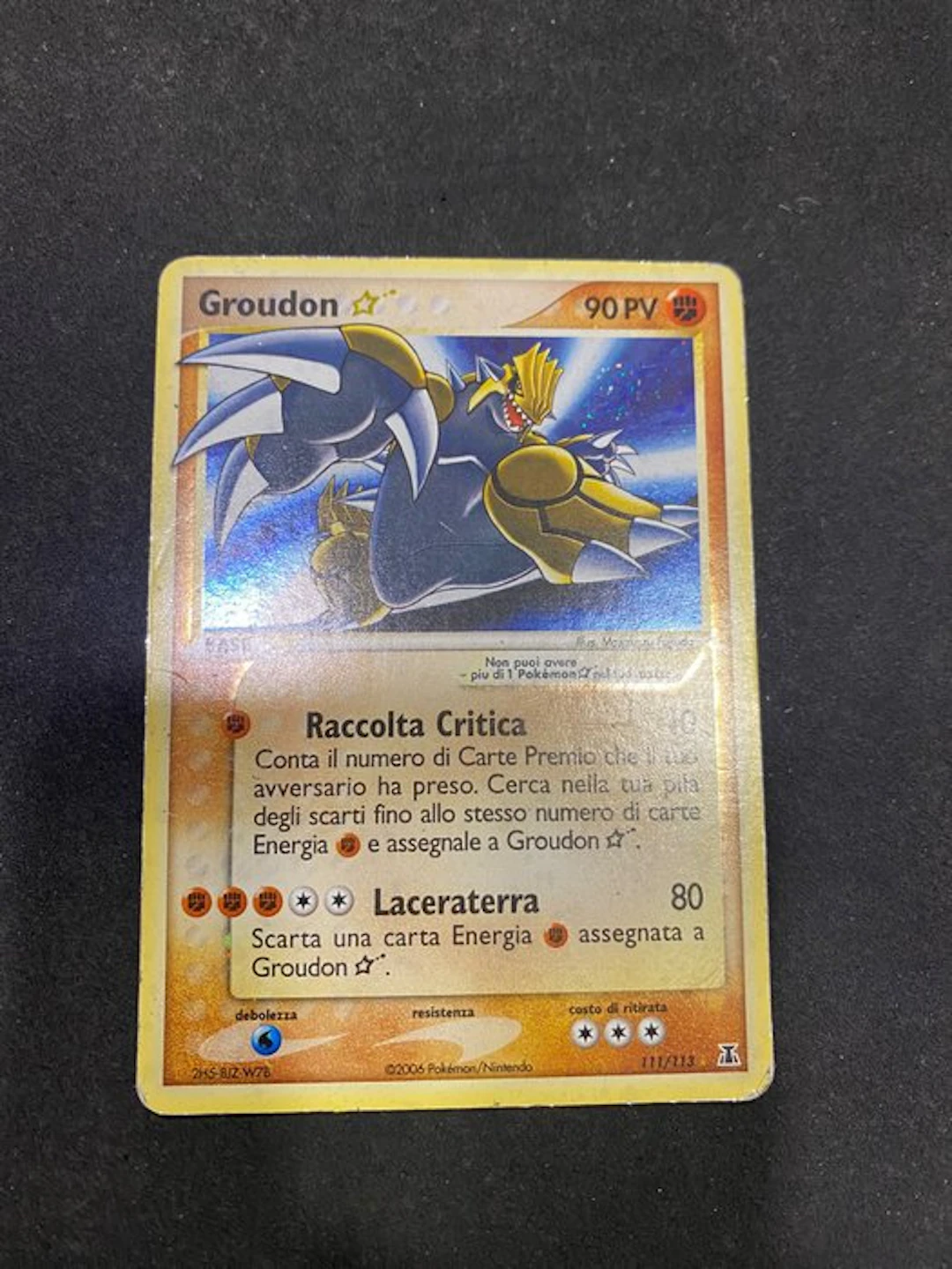 Pokémon - 1 Card - Groudon Gold star 111/113 Holo