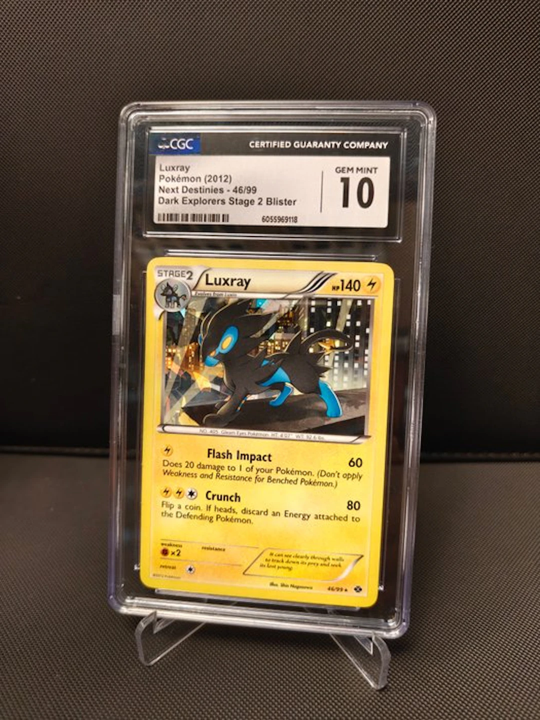 Pokémon - 1 Graded card - Luxray 46 Foil - CGC - Black & White - Next Destinies