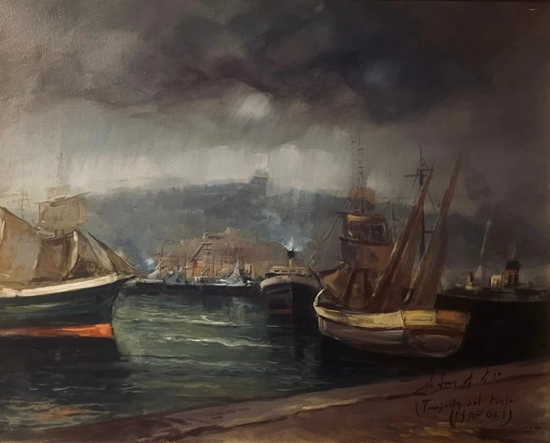 Di Dio (XX) - Tempesta sul porto(Napoli)