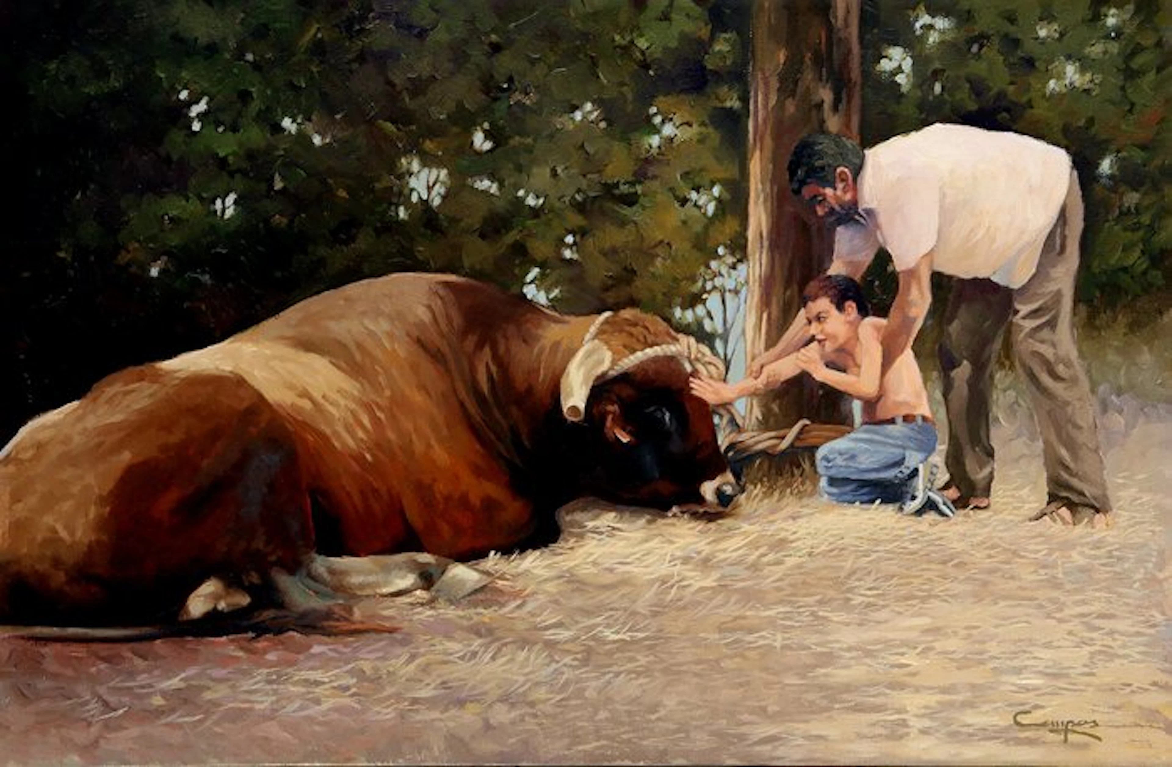 Jose Luis Campos (1948) - El niño y el toro - NO RESERVE