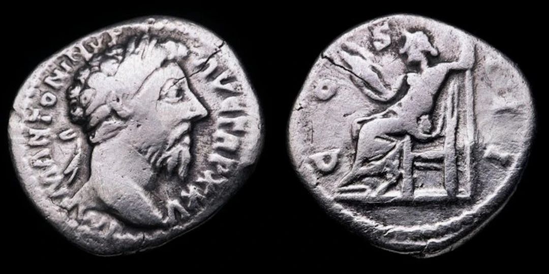 Roman Empire. Marcus Aurelius (AD 161-180). Denarius COS III (No reserve price)