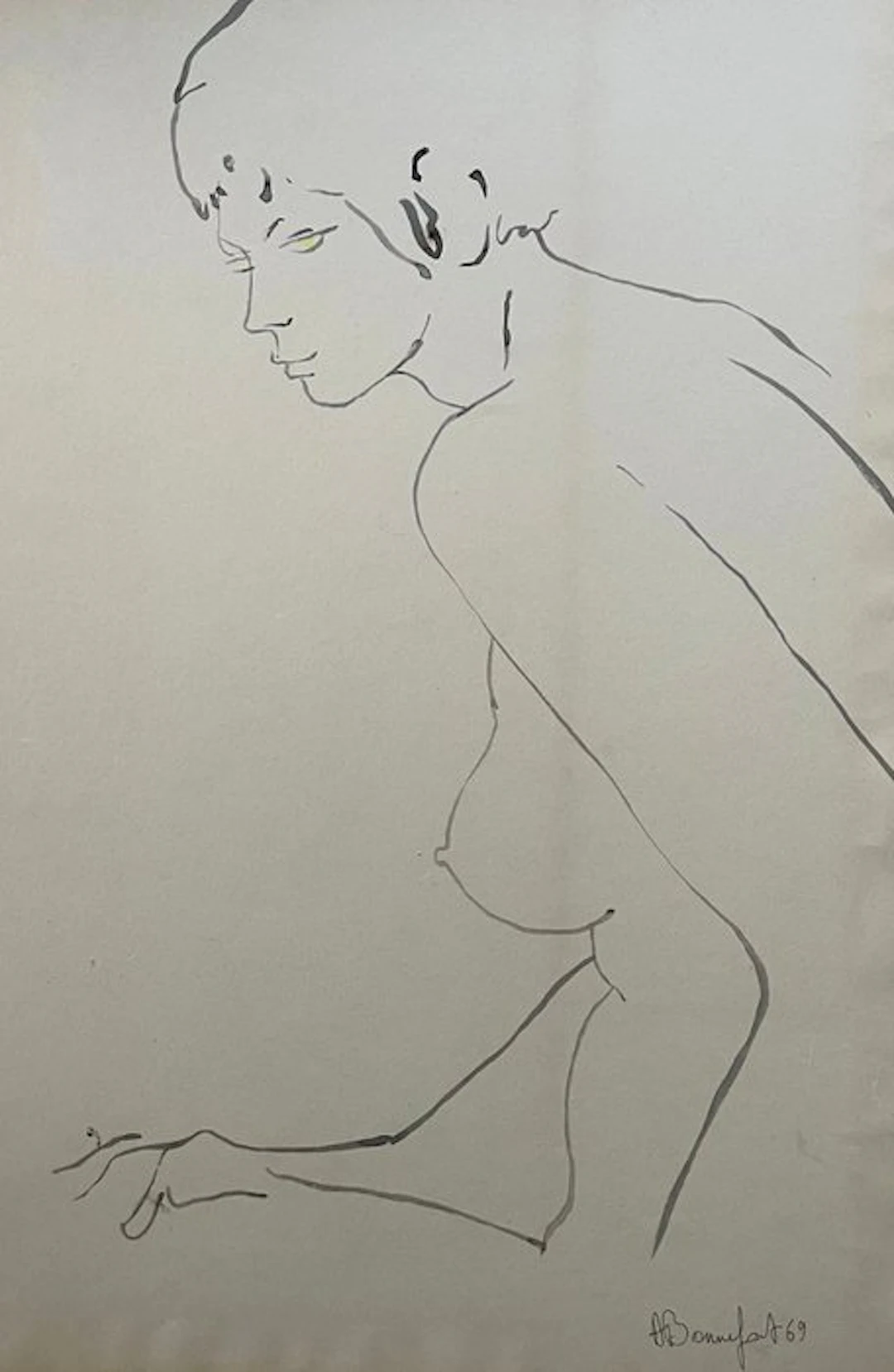Alain Bonnefoit (1937) - Original drawing