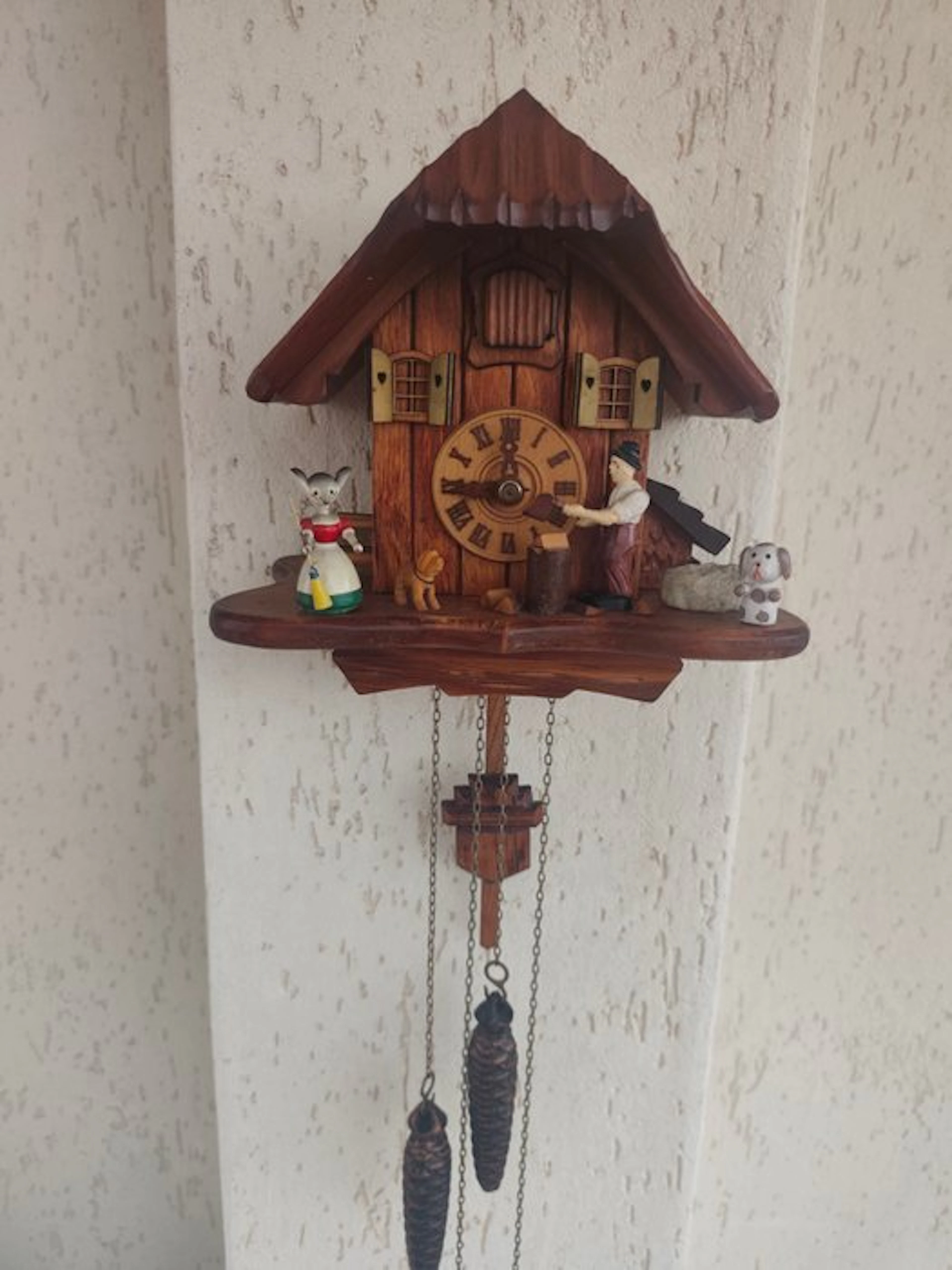 Cuckoo clock Contemporary - Hardwood - 1960-1970 - Cuckoo the Woodcutter