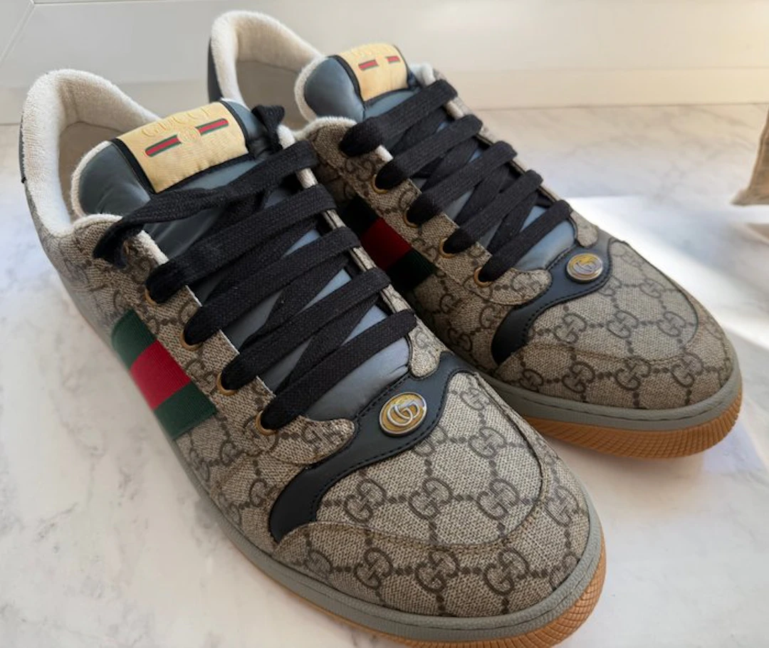 Gucci - Gucci Screener Sneaker Beige GG - Sneakers - Size: EU 48 -