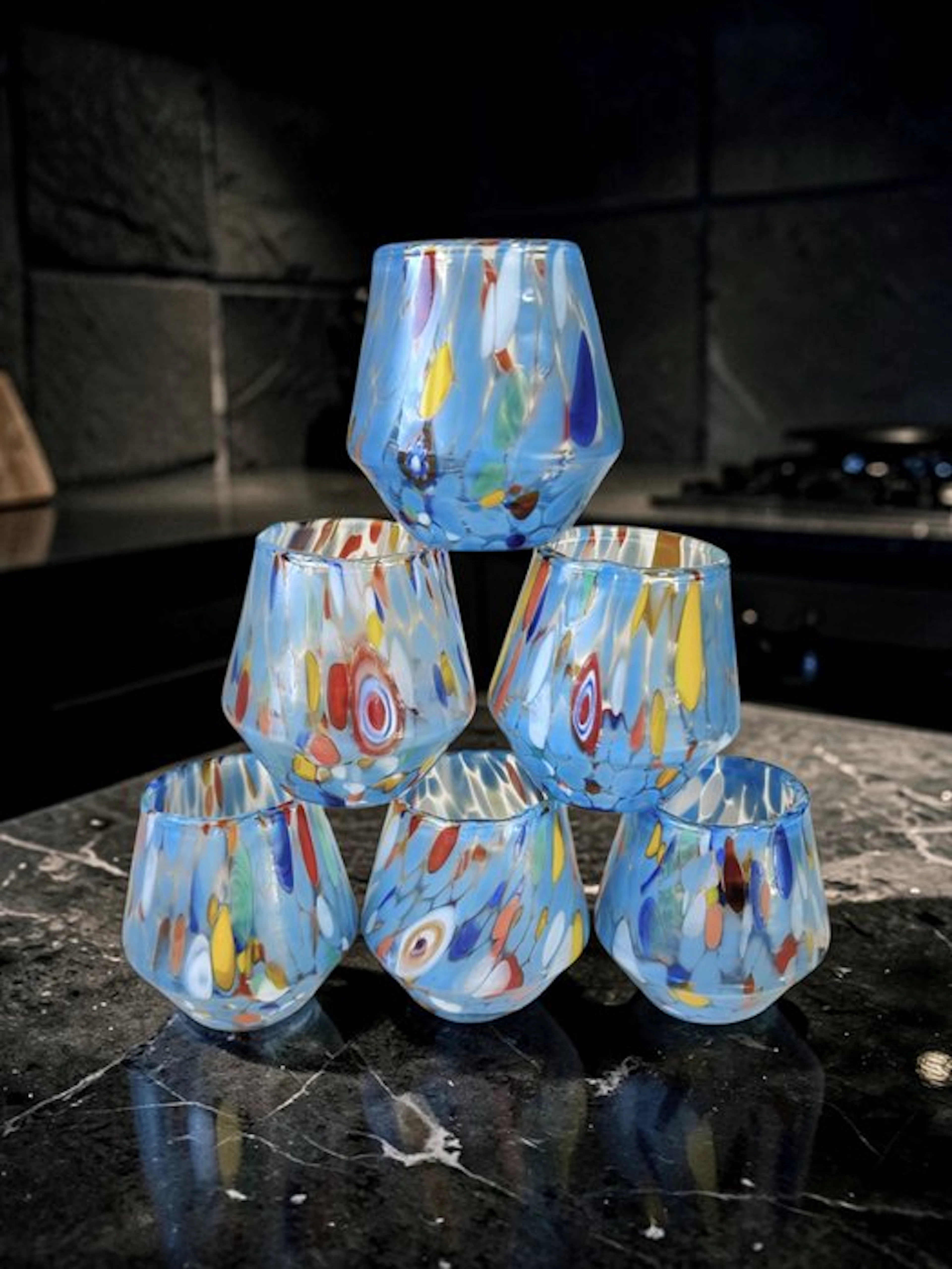 MurArt - MurArt - Drinking set (6) - Glass - Murrine Millefiori