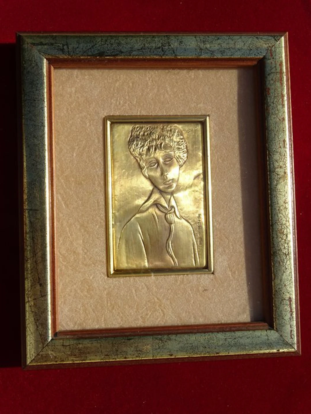 Italy. Amedeo Modigliani 24 carat gold finished over silver (No reserve price)