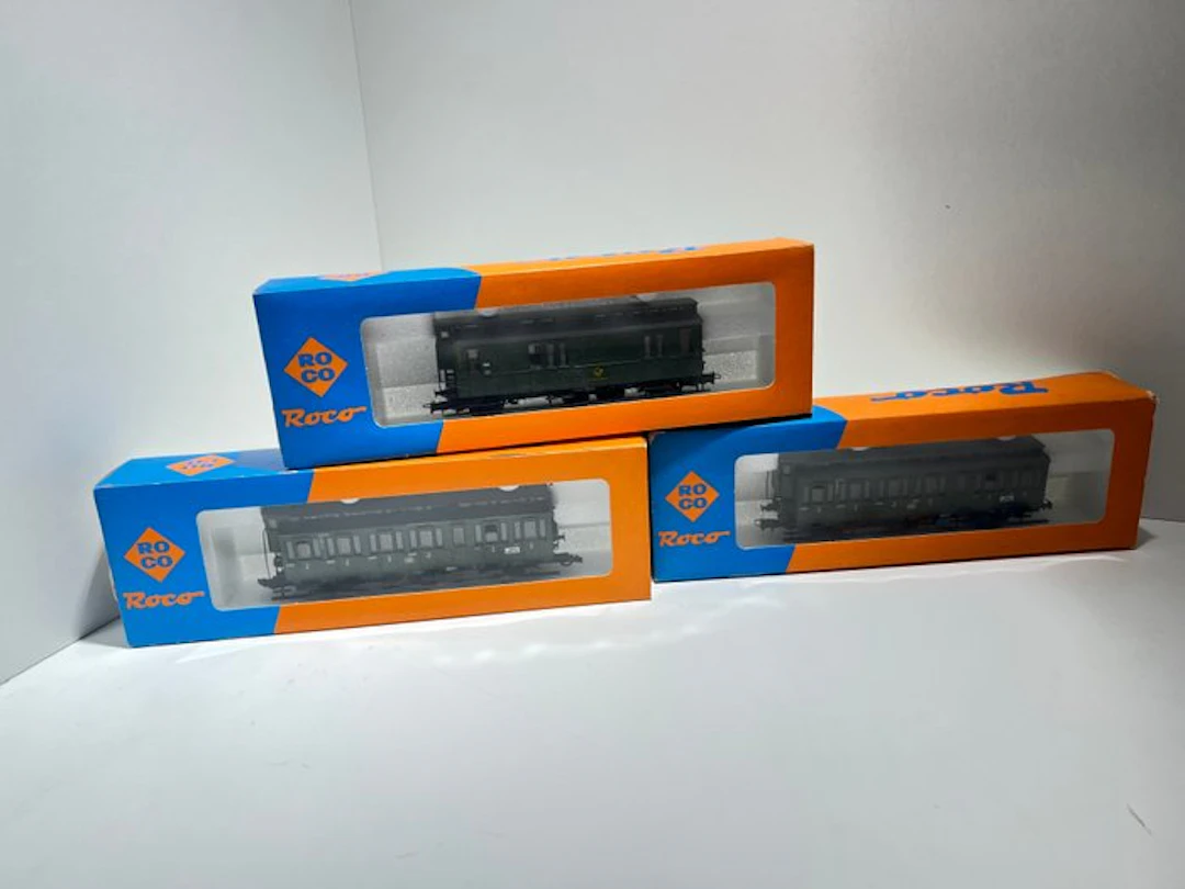 Roco H0 - 44206A/44208A - Model train freight wagon set (3) - DB
