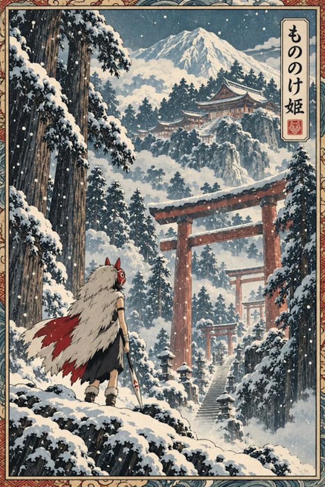 MEDSAN - Princess Mononoke in the Snow (雪のもののけ姫) - UNIQUE WORK