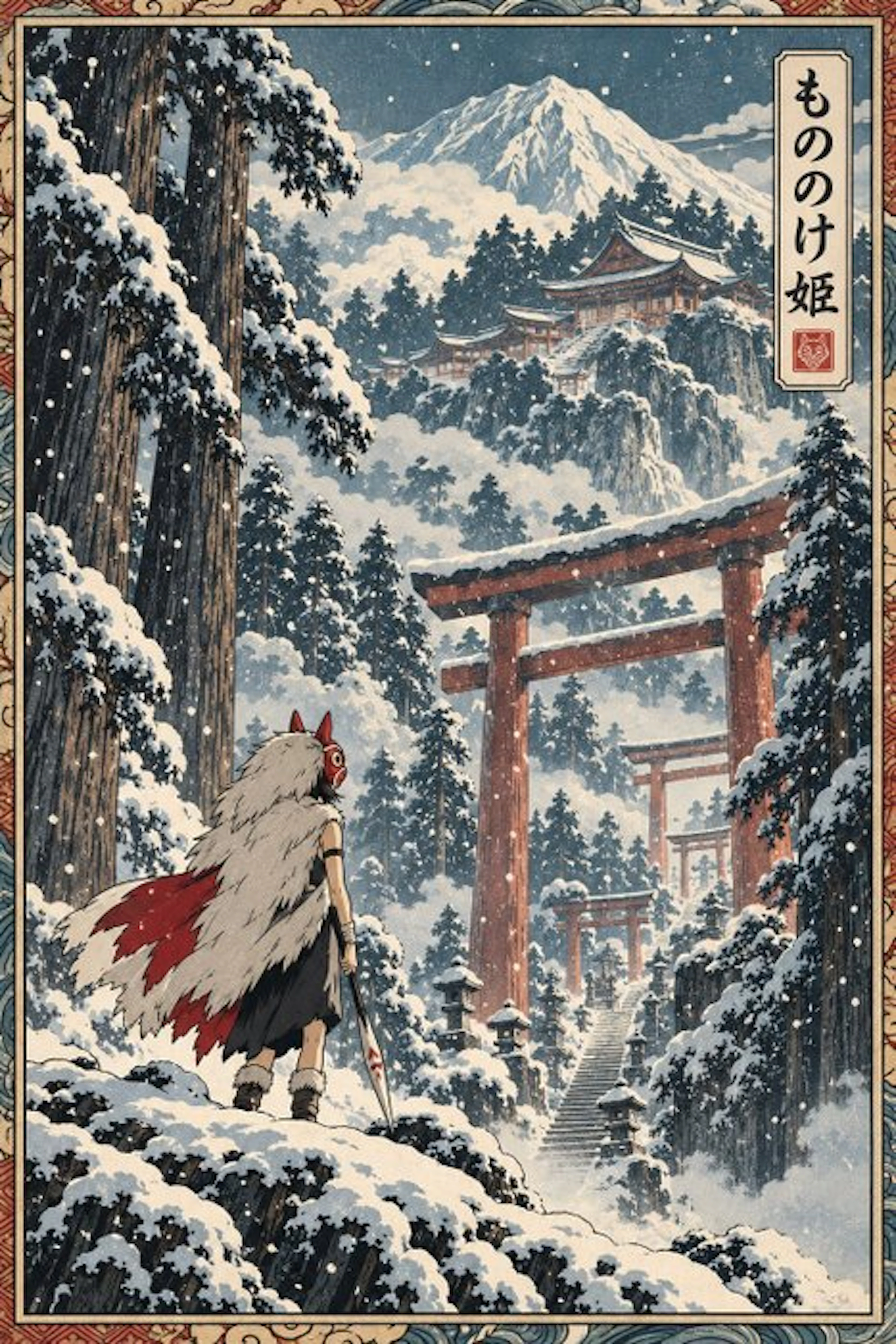 MEDSAN - Princess Mononoke in the Snow (雪のもののけ姫) - UNIQUE WORK