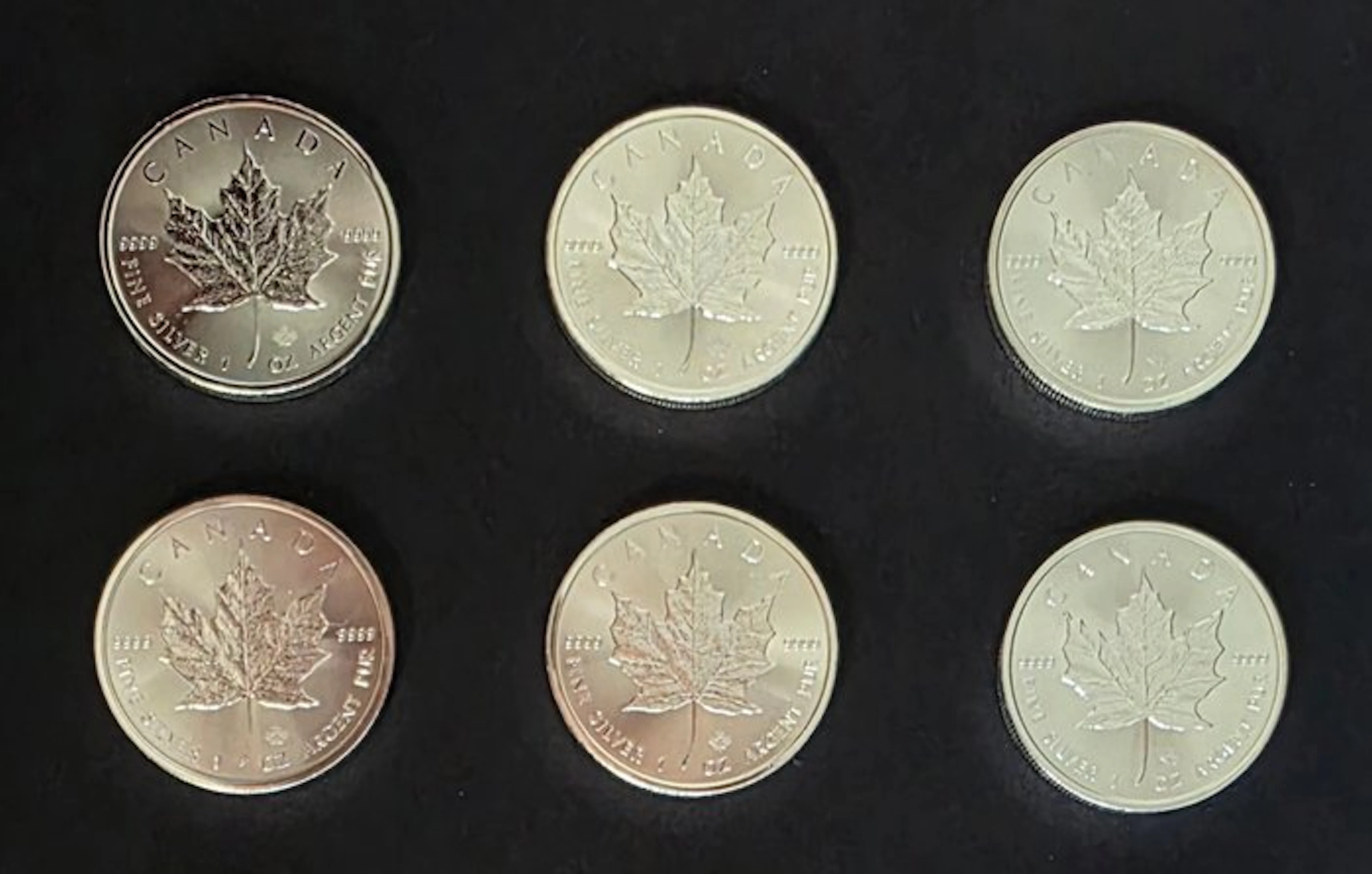 Canada. 5 Dollars 2017 Maple Leaf, 6 x 1 Oz
