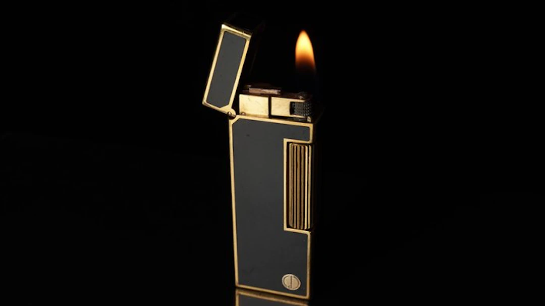 Dunhill - Lacquer Pattern Rollagas Lighter - Lighter - Lacquer Black