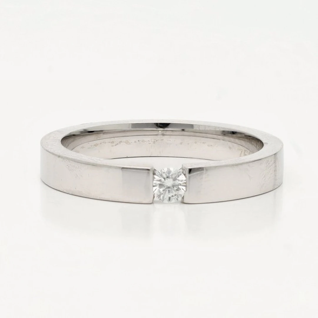 Ring - 18 kt. White gold - 0.12ct. tw. Diamond (Natural)