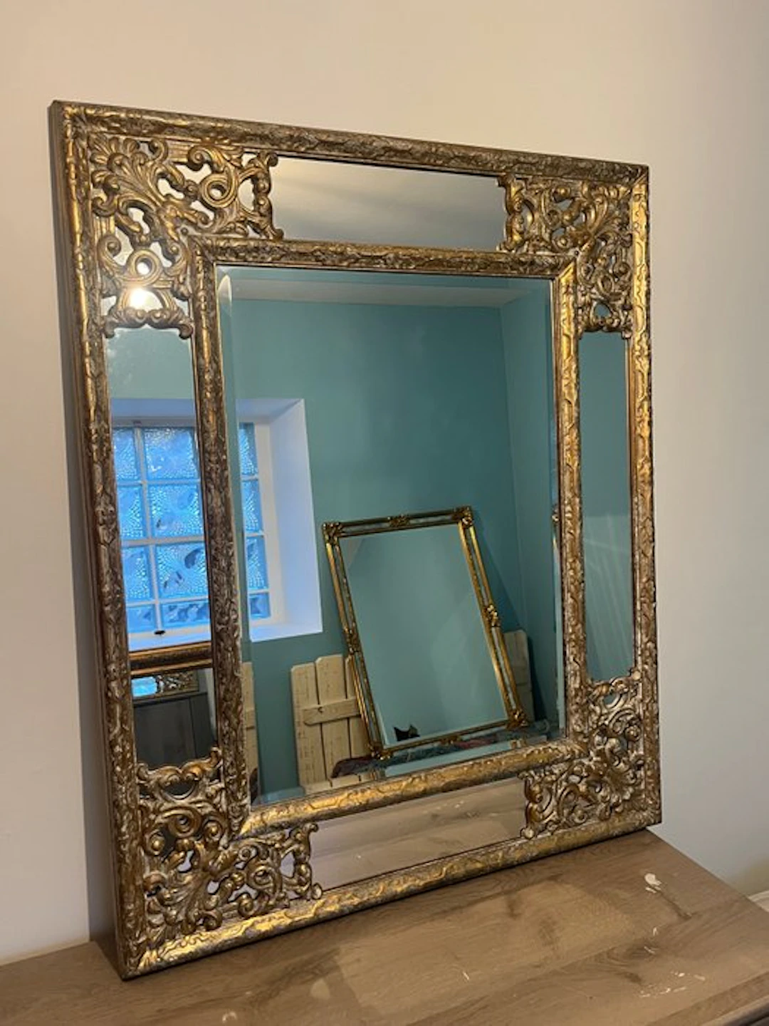 Deknudt - Mirror - Wood - Mirror with gilded parcloses.