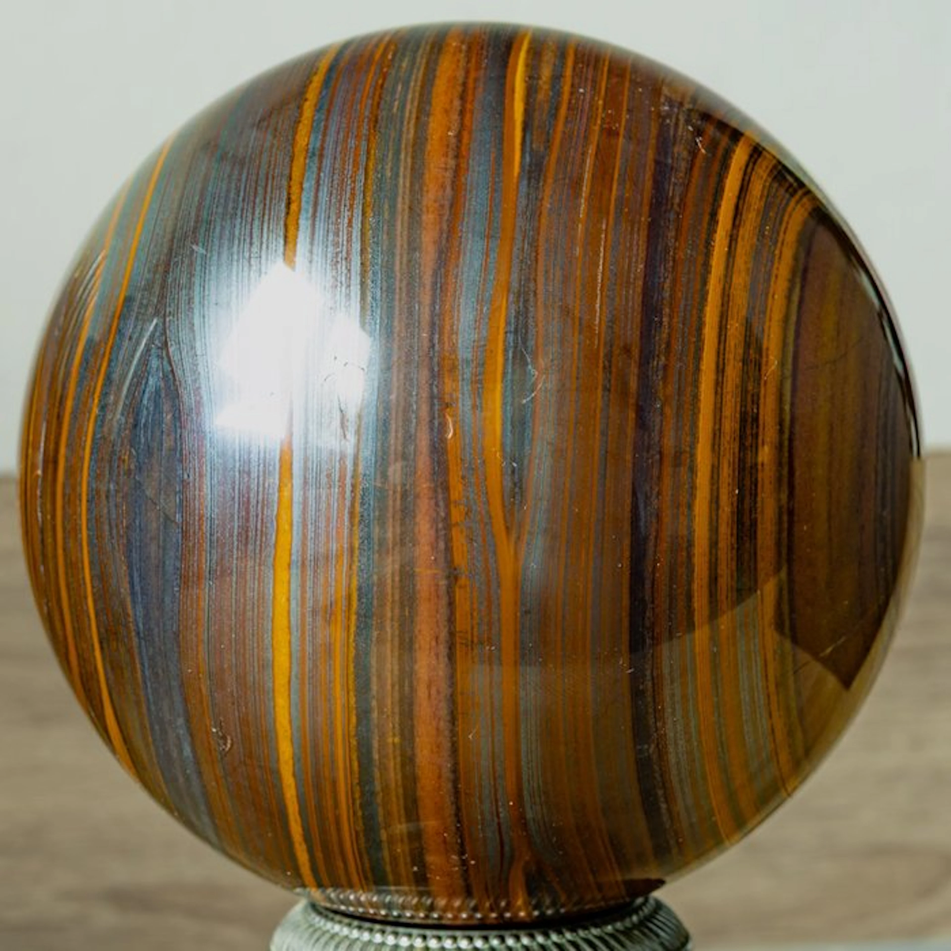 Tigereye large AAA Tigereye sphere - Height: 12.4 cm - Width: 12.4 cm- 3328 g
