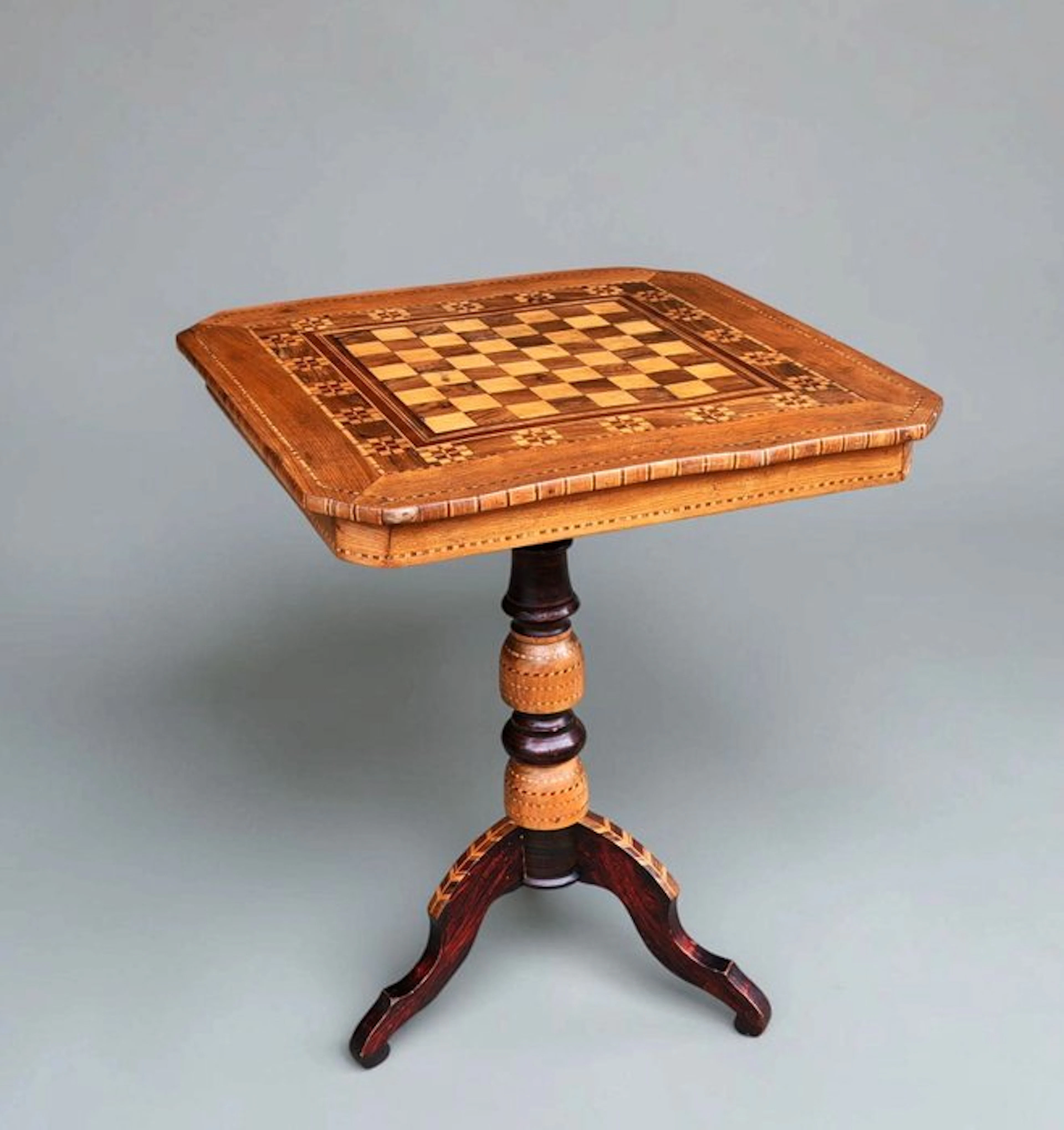 Table - Walnut, Maple, Cherry wood, Olive - Sorrentino, 19th century